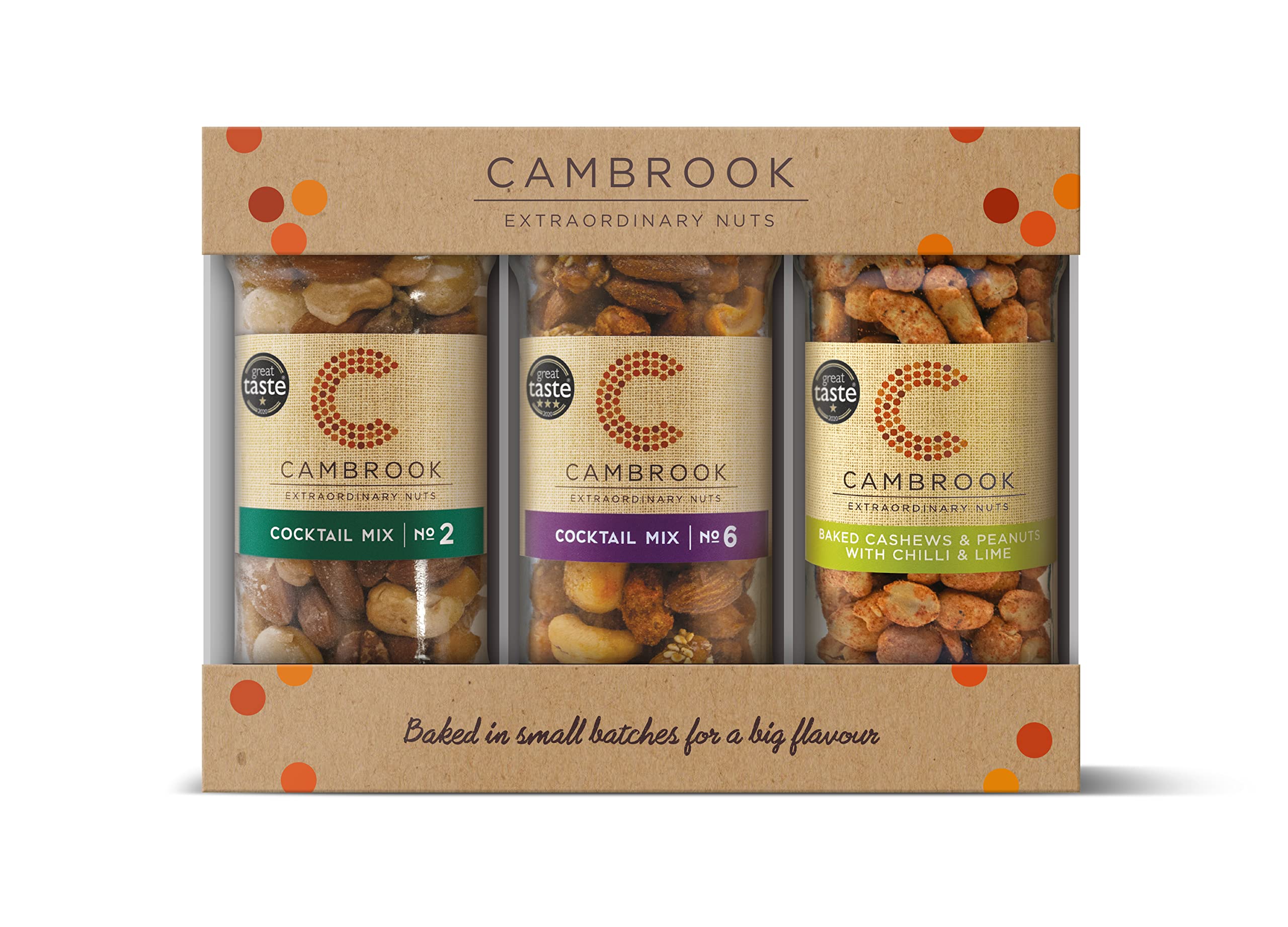 Cambrook - 3 Jar Gift Set of Gourmet Baked Nut Mixes, Great Taste Award Winning 1