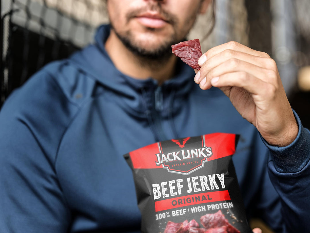 Jack Link's Beef Jerky Original - Box of 12 x 60g - High Protein Dried Meat Snack