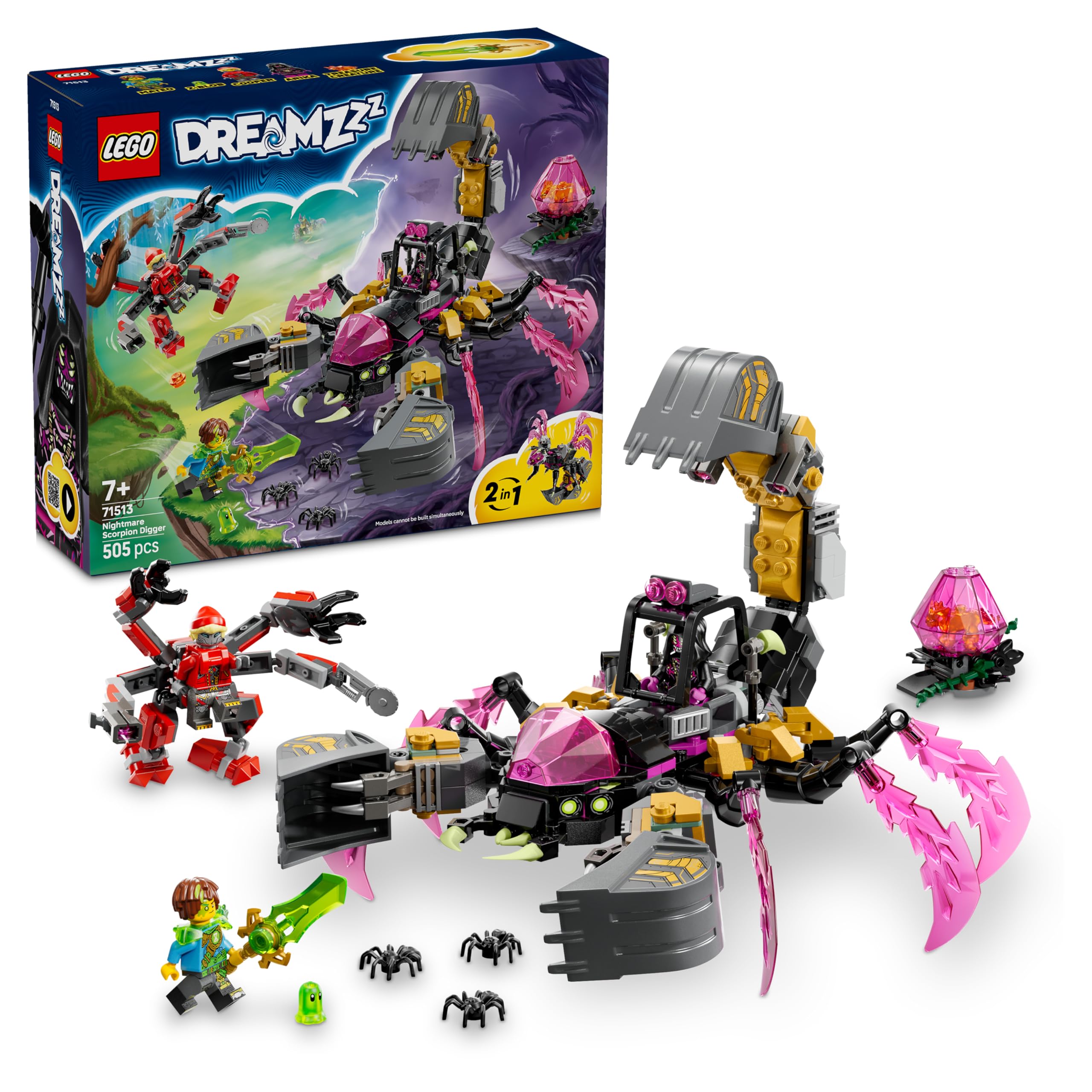 LEGO DREAMZzz Nightmare Scorpion Digger 71513 Building Set | 2-in-1 Build | Ages 7+ 1