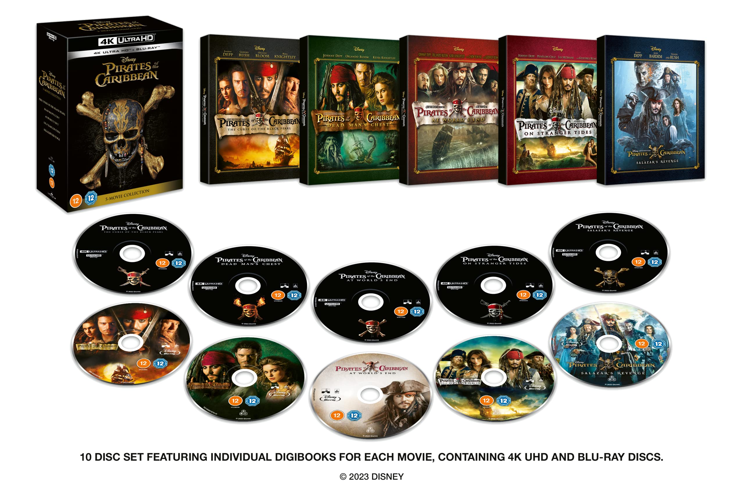 Pirates of The Caribbean 1-5 [4K UHD + Blu-ray]