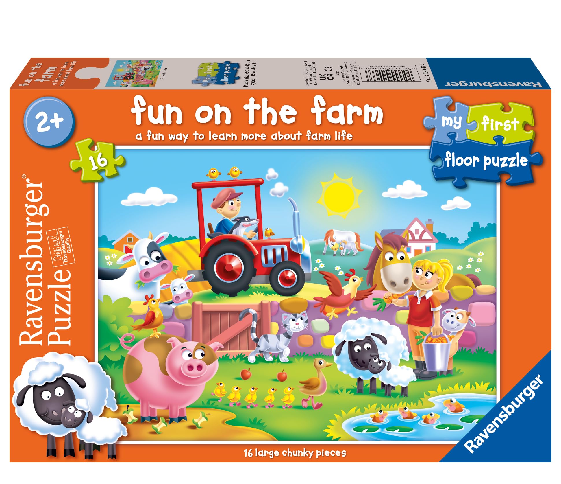 Ravensburger Fun on The Farm - My First Floor Puzzle for Toddlers 2 Years+ 1