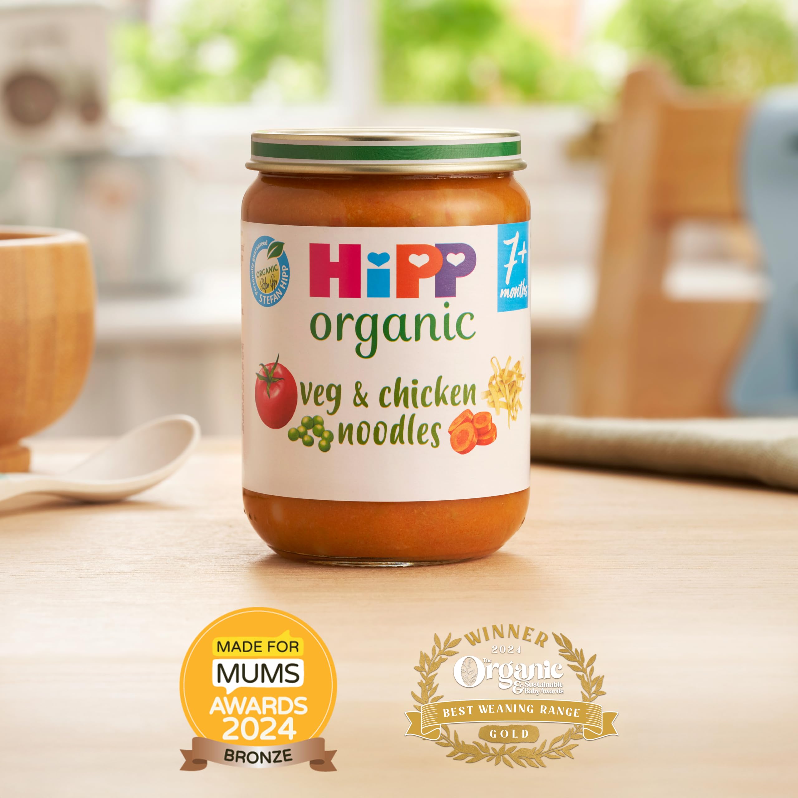 HiPP Organic Veg & Chicken Noodles Baby Food Jar - 7+ Months, 190g (Pack of 6) 2