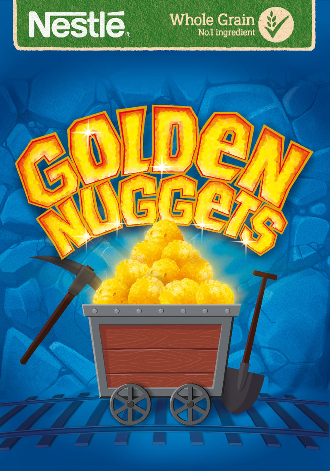 Nestlé Golden Nuggets Cereal, 375g - Honey Flavoured Whole Grain Breakfast Cereal with Vitamins & Minerals