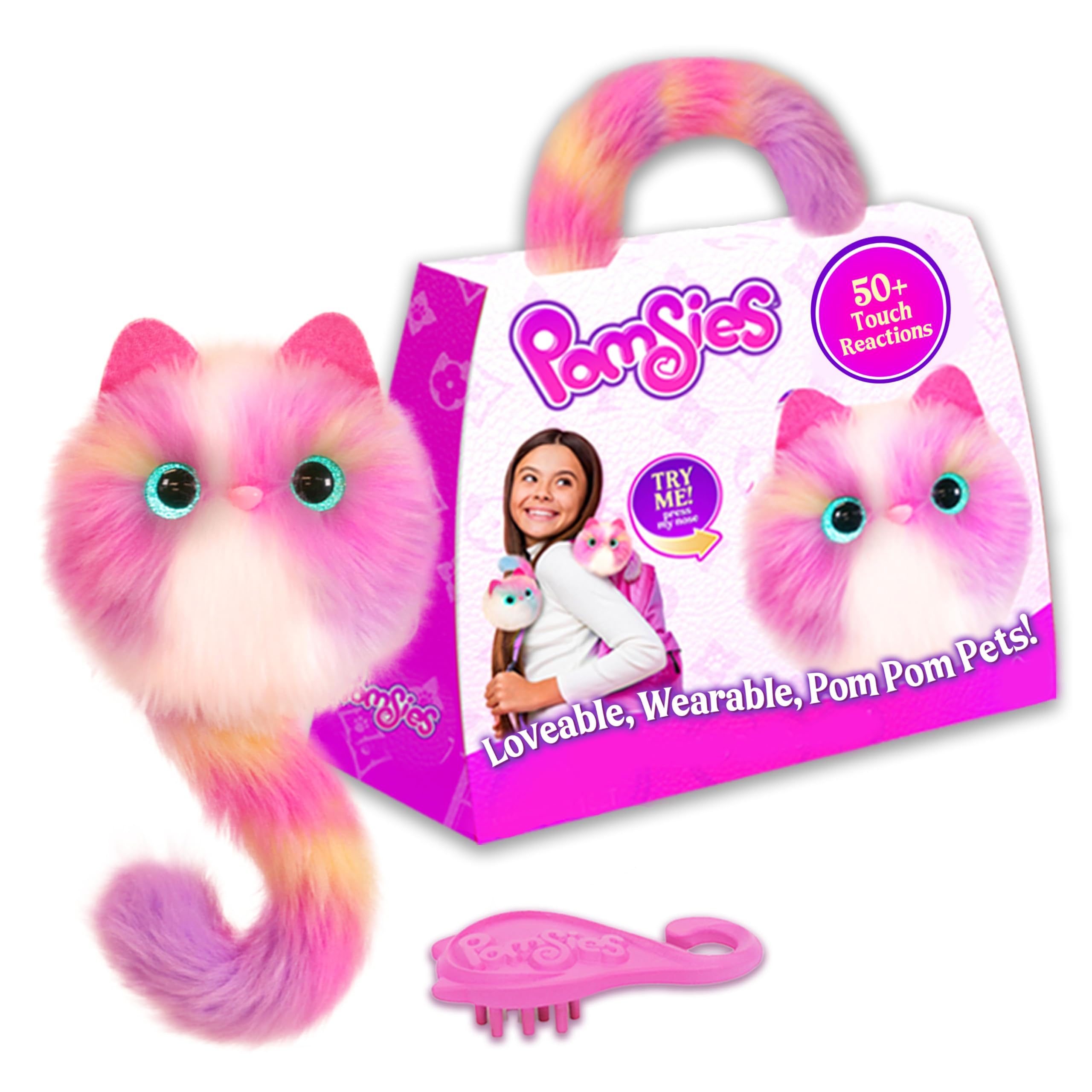 Pomsies Roxy Interactive Plush Toy - Light-Up Eyes, Dance & Pet Modes