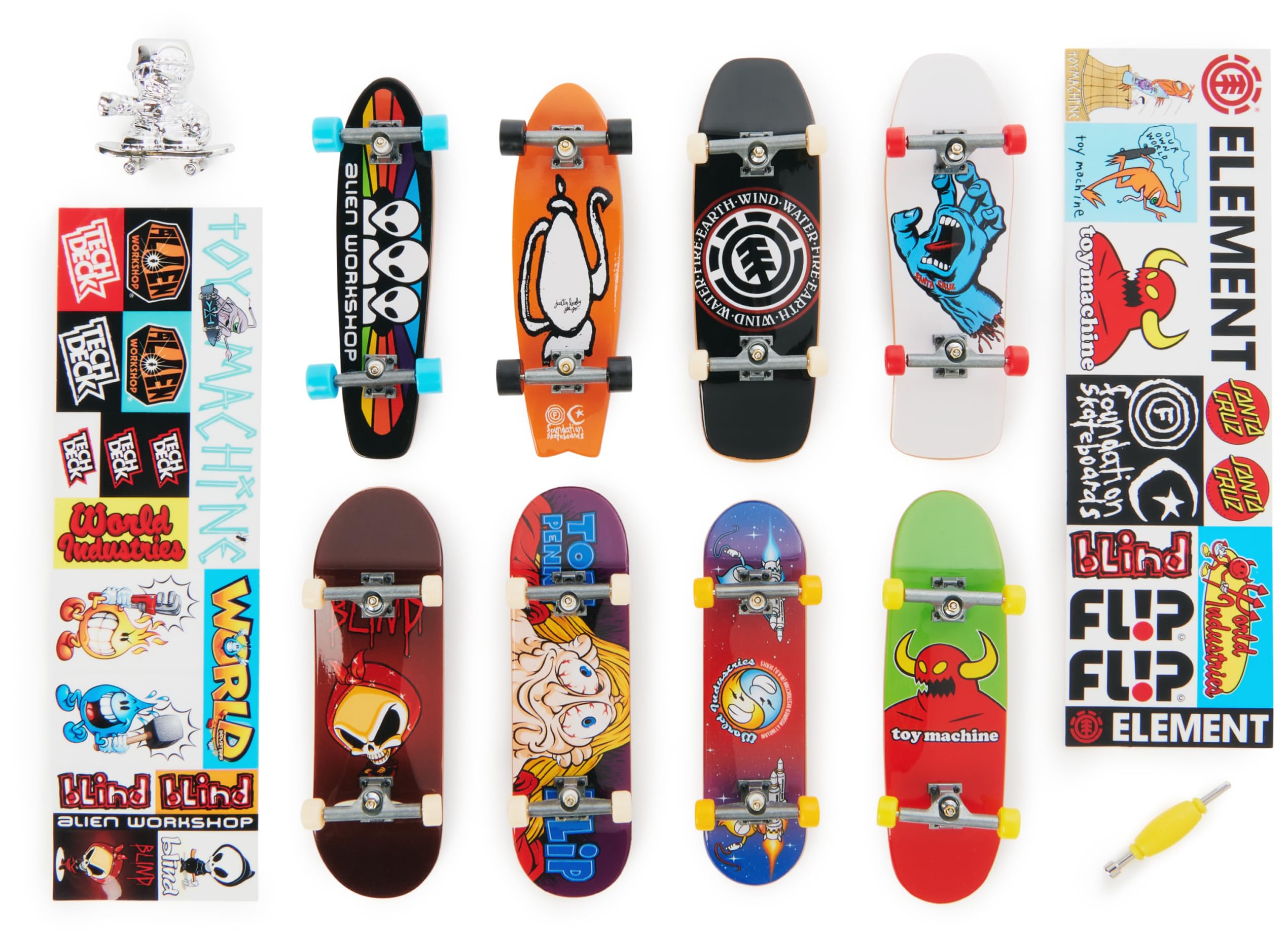 Tech Deck 25th Anniversary 8-Pack with Exclusive Silver Collector's Edition Figure 11