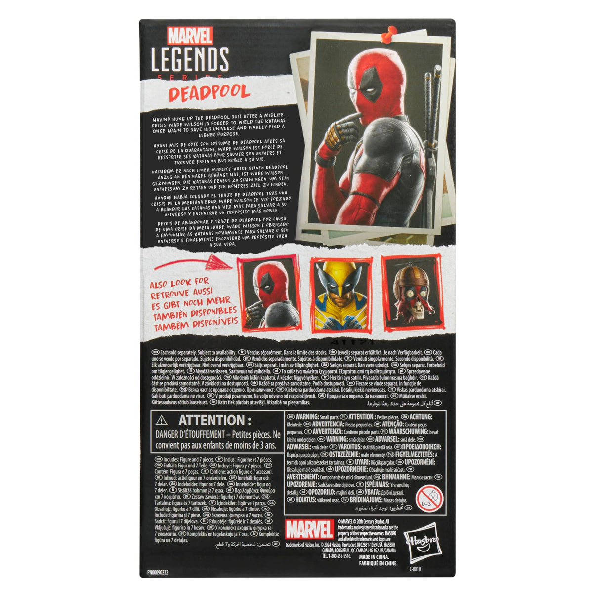 Marvel Deadpool Action Figure - 15 cm, 7 Accessories, Ages 14+