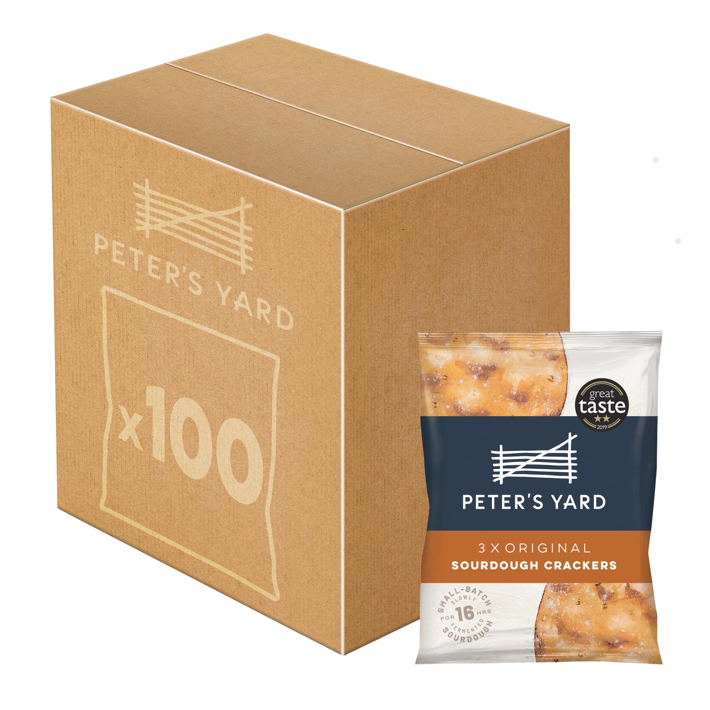 Peter's Yard Sourdough Crackers - Bulk Box 100 x 9g Packs | High Fibre, Low Sugar 1