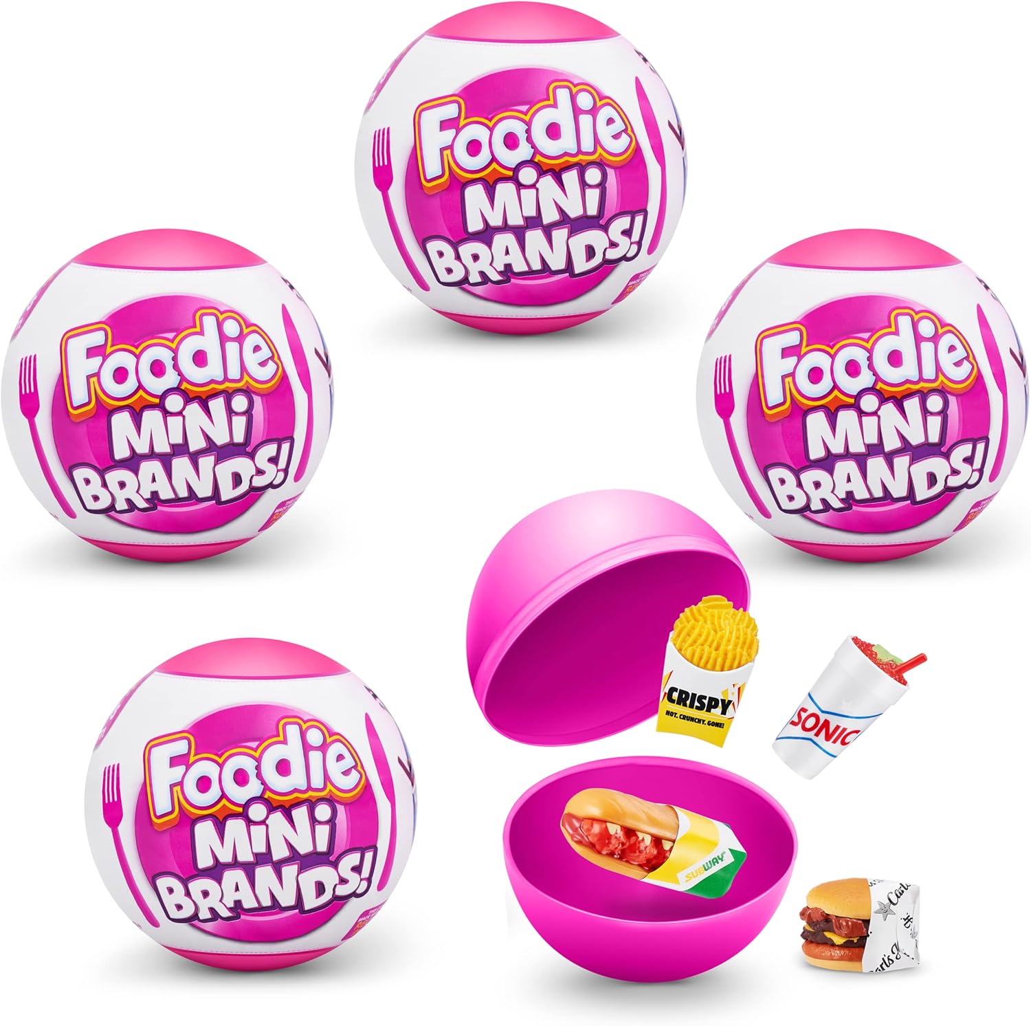5 Surprise Foodie Mini 4 Pack - Collectible Fast Food Miniatures for Ages 3+ by ZURU 1