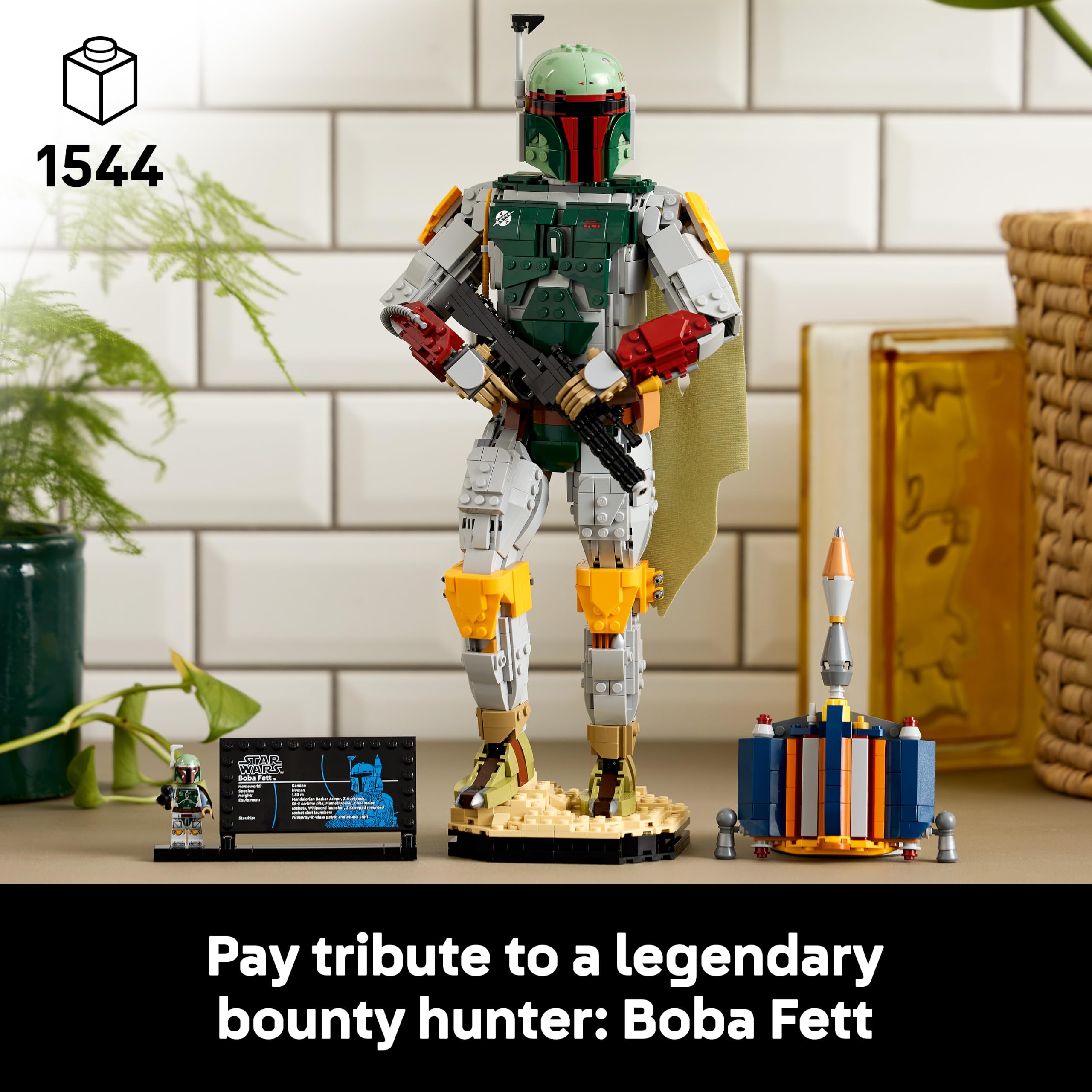 LEGO Star Wars Boba Fett 75455 Building Set for Adults | Beskar Armour, Blaster, Minifigure | Ages 18+