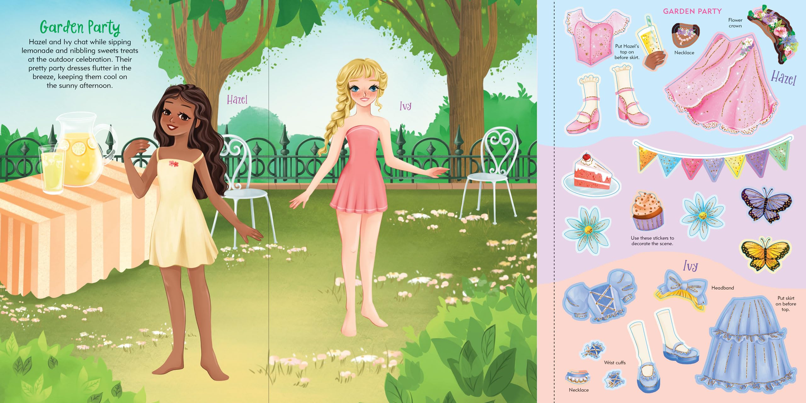 Peter Pauper Press Fashion Sticker Doll Dress-Up - 200+ Repositionable Stickers | 45 Pages | Ages 5-6 5