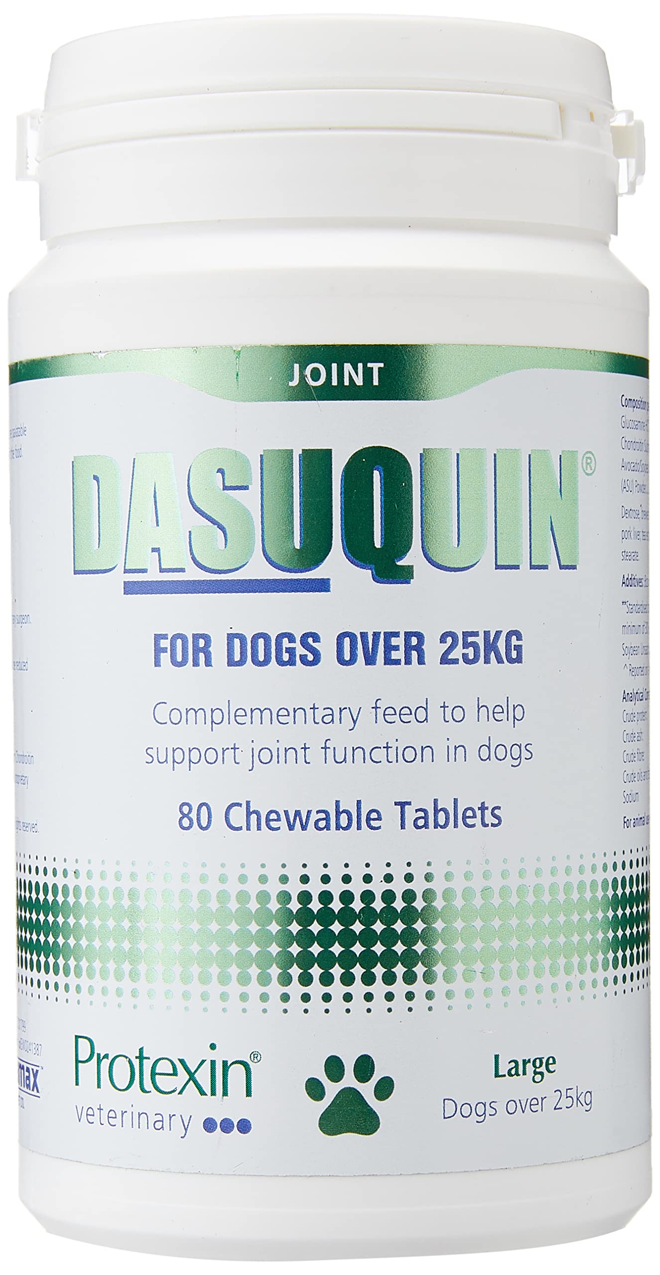 Protexin Dasuquin Advanced Joint Supplement for Dogs Over 25kg - 80 Chewable Tablets