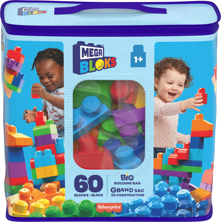 Mega Bloks DCH55 Grand sac de construction, bleu 60 pièces