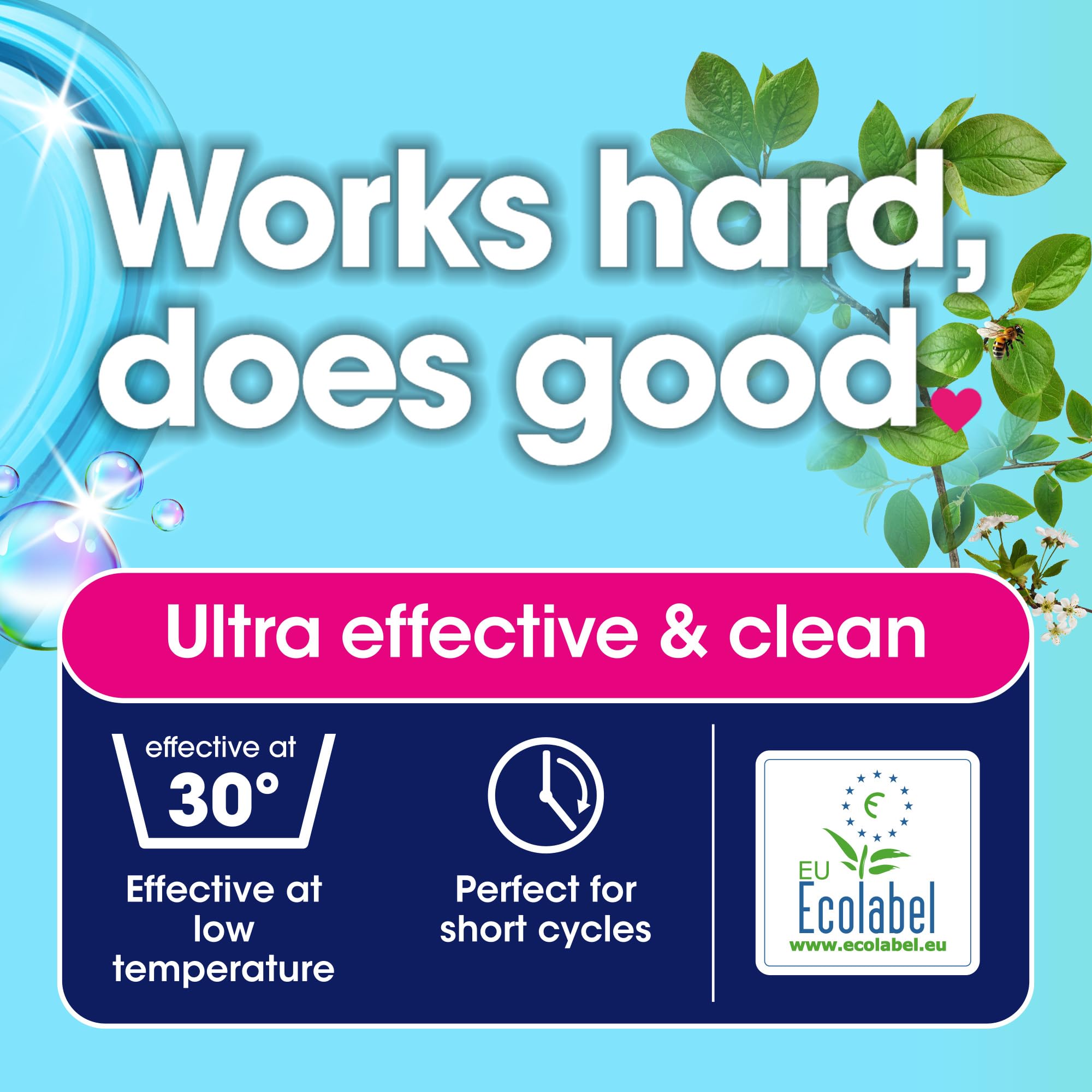Ecozone BIOActive Laundry Cleaner Liquid Detergent - 1.5L | Plant-Based | EU Ecolabel Certified