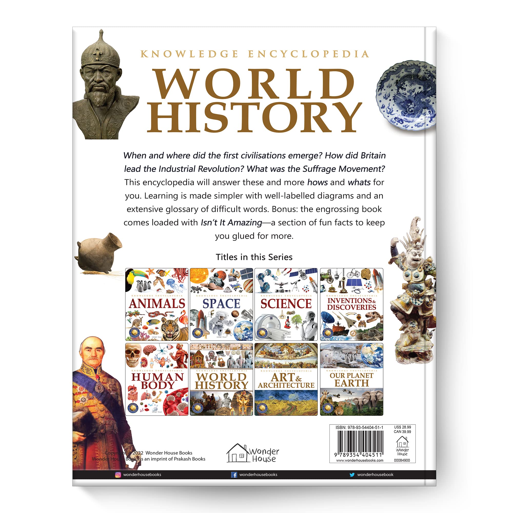 Wonder House Knowledge Encyclopedia - World History: Deluxe Edition | Hardcover | Ages 7-12 2