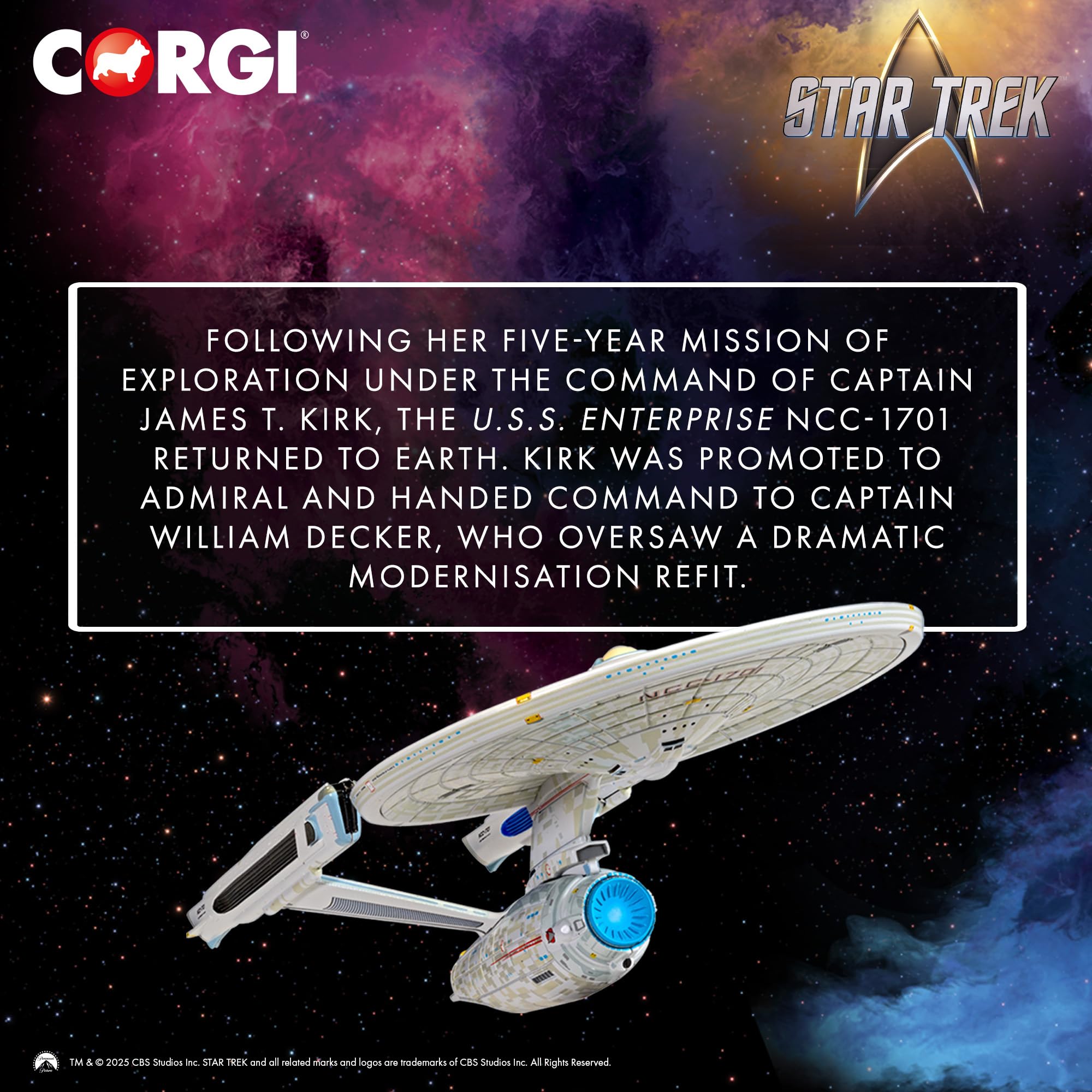 Corgi CC98001 Star Trek USS Enterprise NCC-1701 Refit Model - Constitution II-Class Diecast Display (Star Trek II: The Wrath of Khan) 5