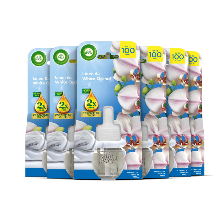 Air Wick - Linen & White Orchid Liquid Electrical Refill (6x19ml)