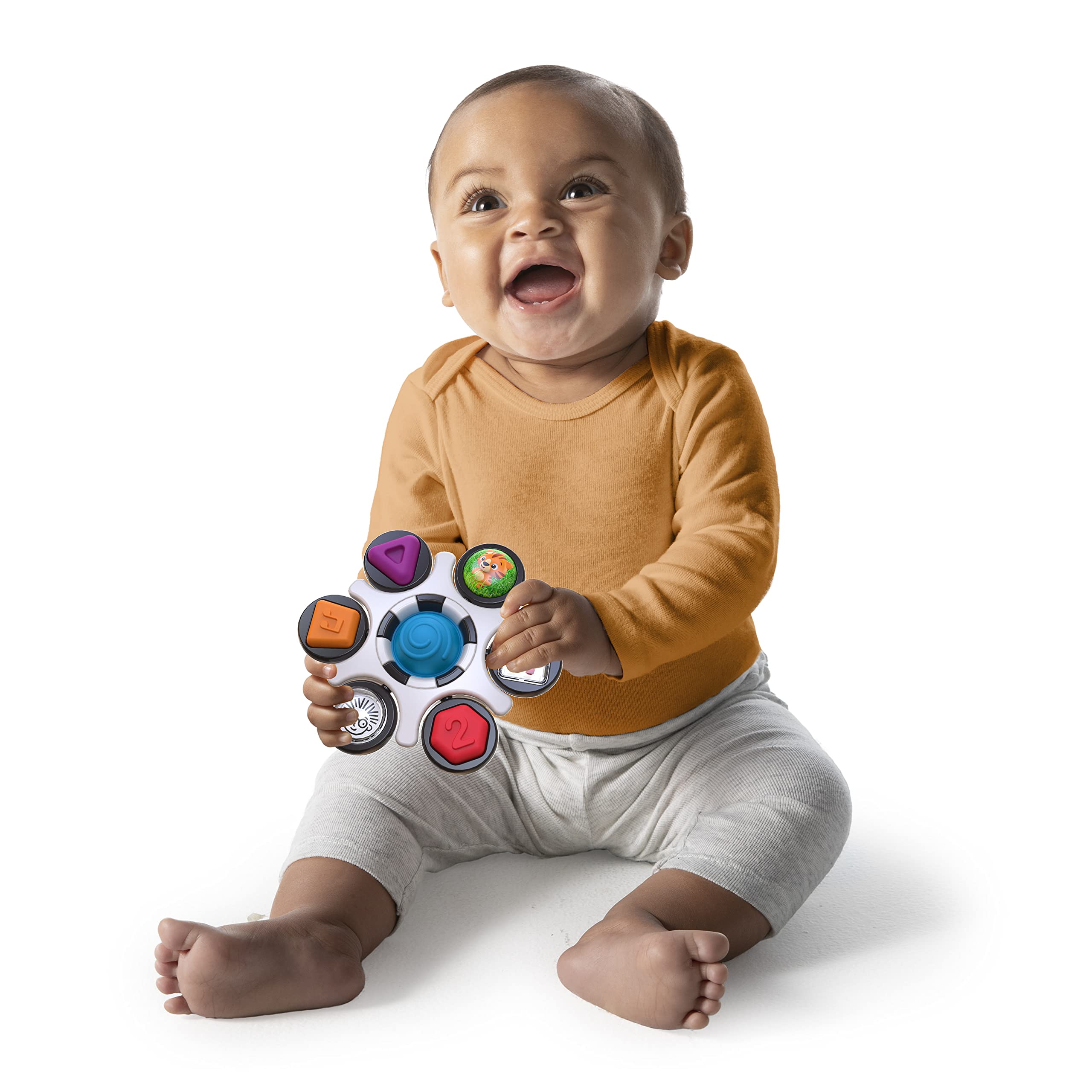 Baby Einstein Curiosity Clutch Fidget Sensory Toy and Pop It Rattle | Ages 3 Months+ 2