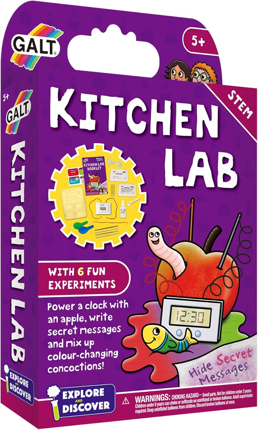 Galt Kitchen Lab - Science Kit for Kids Ages 5-10 with 6 Interactive Experiments 1