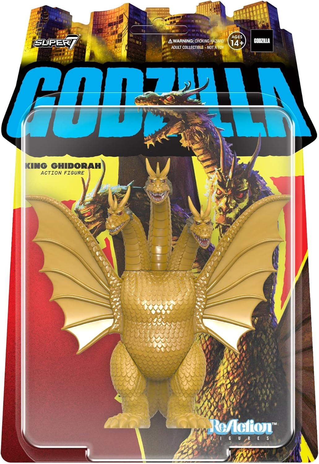 SUPER7 ReAction Toho Monsters Wave 2 - King Ghidorah Action Figure (RE-TOHOW02-KGH-01)