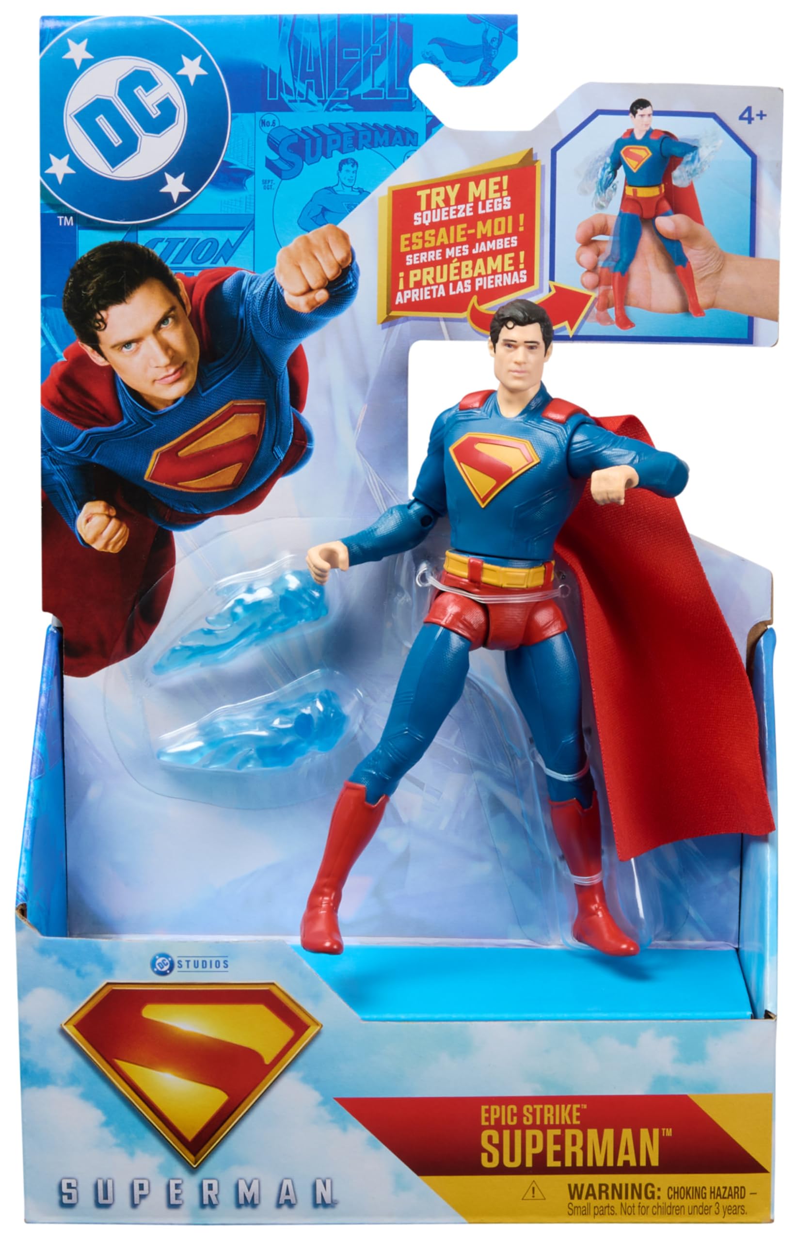 DC Comics Superman Green Lantern Epic Strike Action Figure - 15-cm Tall | Plastic | Blue 8