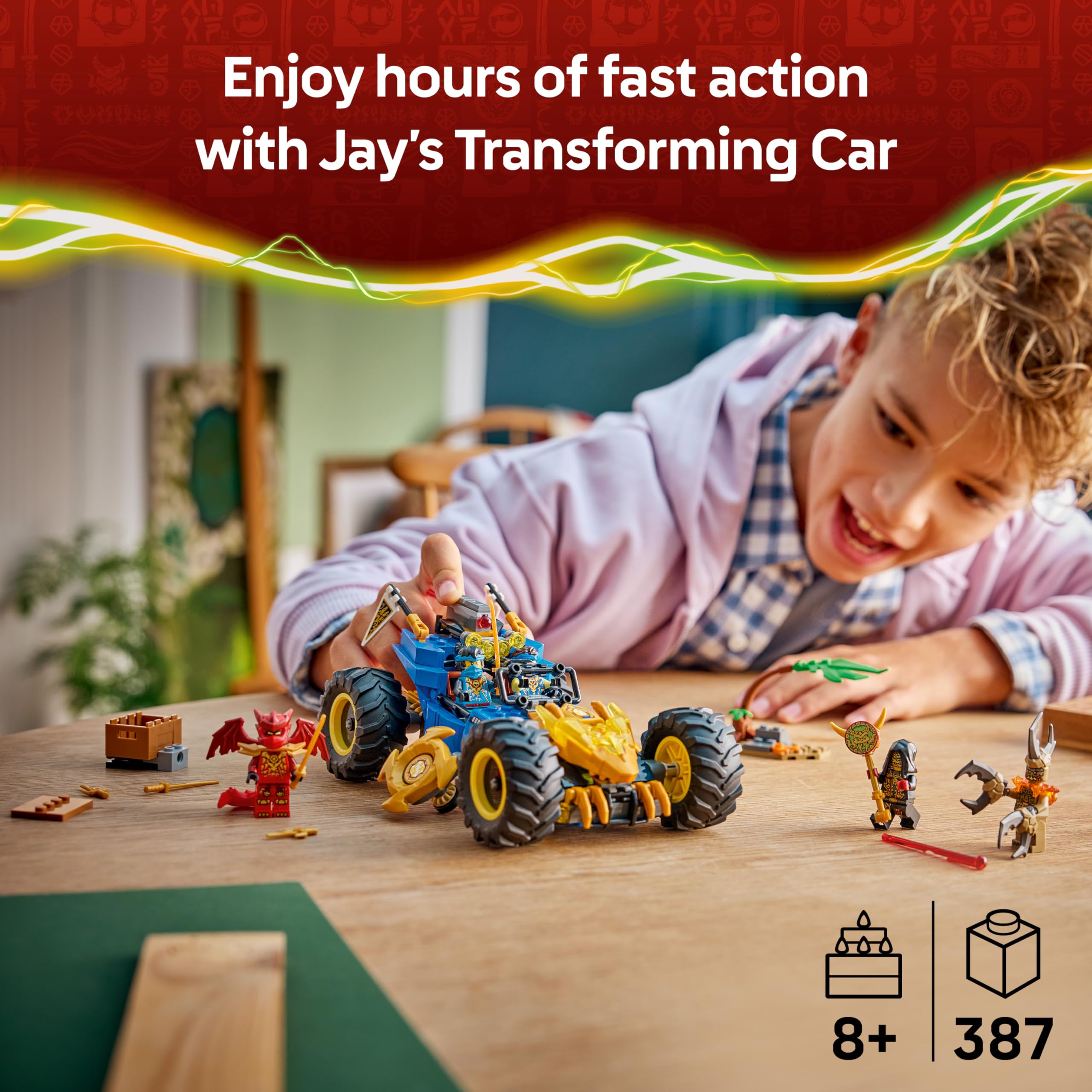 LEGO Ninjago 71856 Jay’s Transformation Speedster 2-in-1 Building Set for Ages 8+ 2
