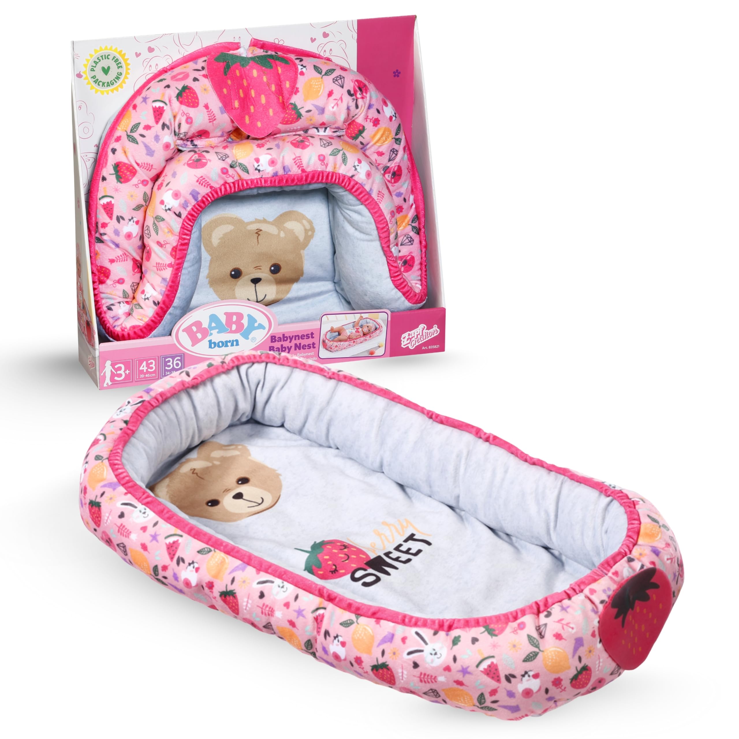 BABY born Reversible Baby Nest with Soft Padded Edges 835821 1