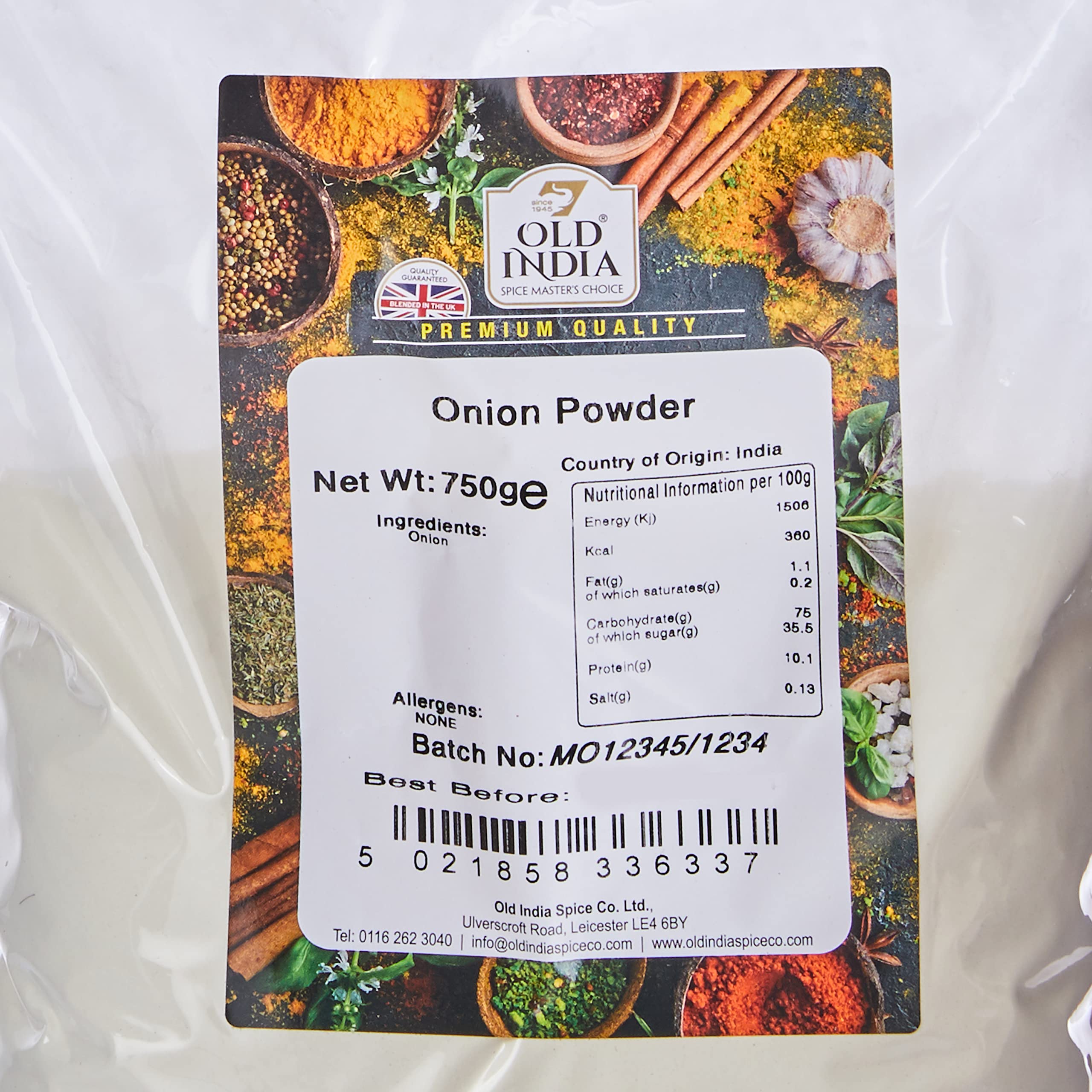 Old India Onion Powder - 100% Natural Flavoring | 750g Pack