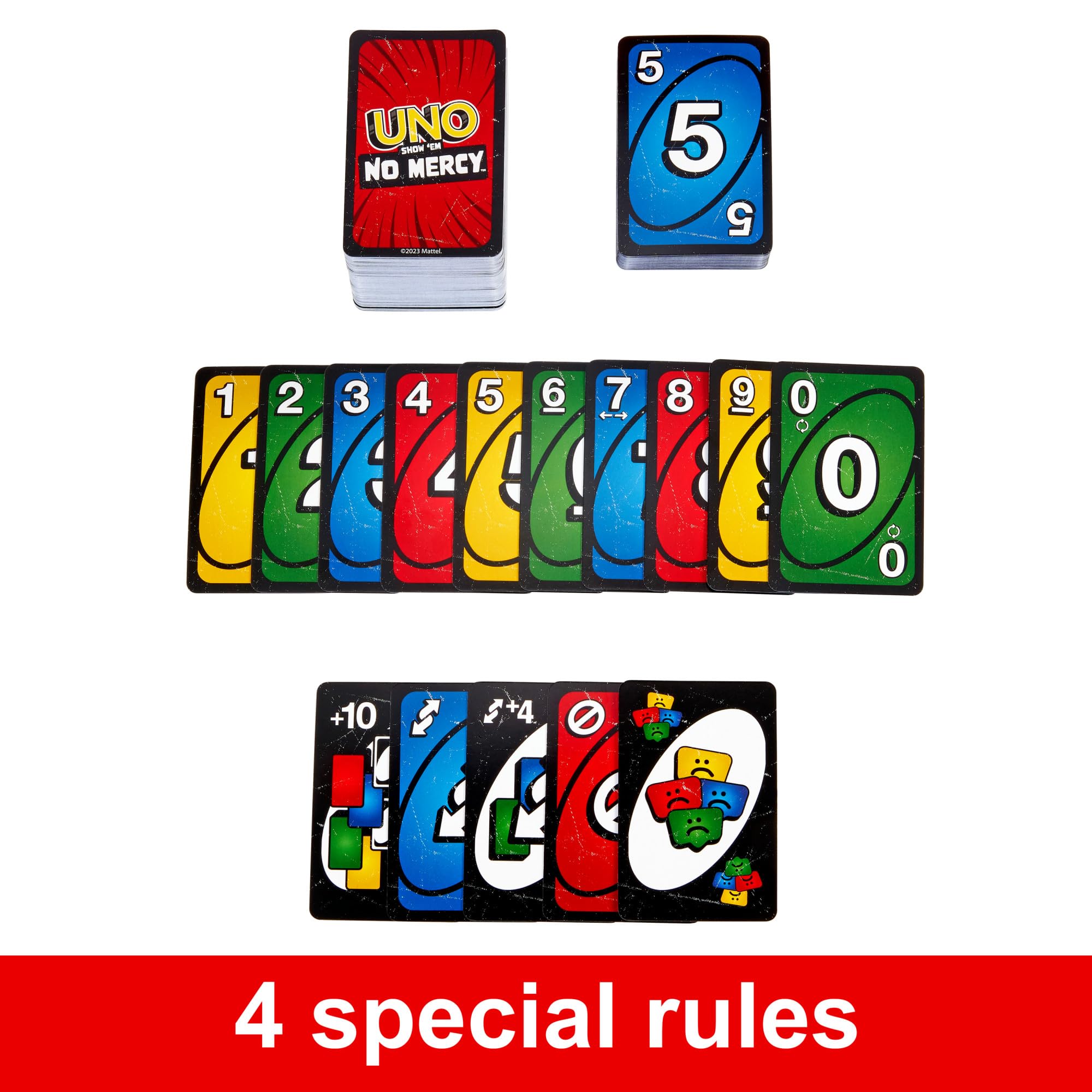 Mattel UNO Show 'em No Mercy Card Game - Special Edition, 169 Cards | Family & Party Game 3