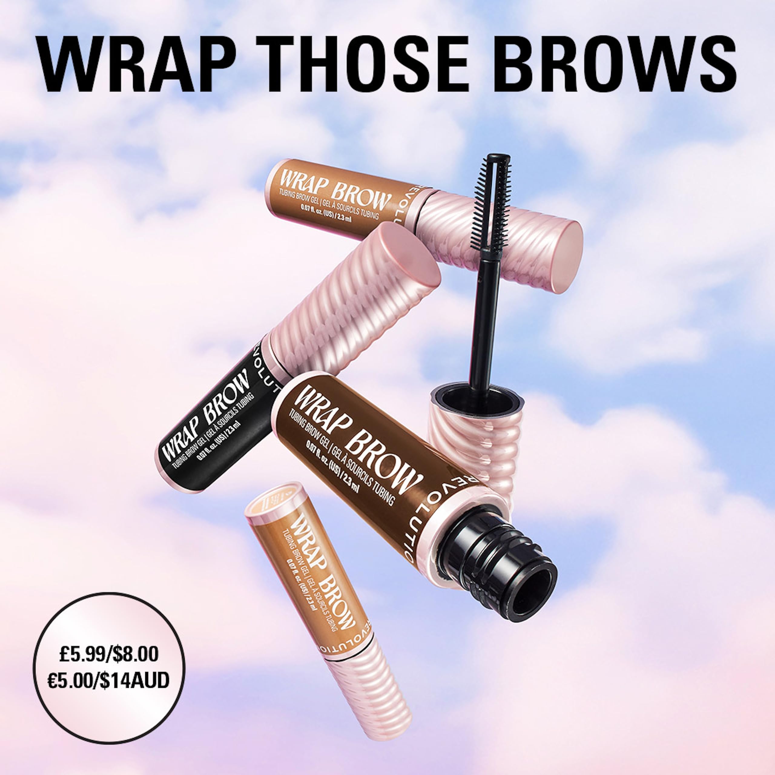 Revolution Beauty London Wrap Brow Tubing Gel - Shape & Sculpt, Dark Brown | Water-Resistant | 2.3 ml 6