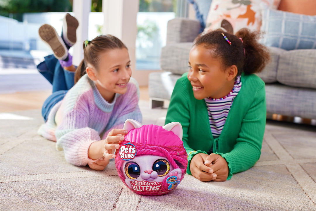 Pets Alive Smitten Kittens Alli - Interactive Electronic Plush Kitten with 10 Realistic Sounds, Ages 3+
