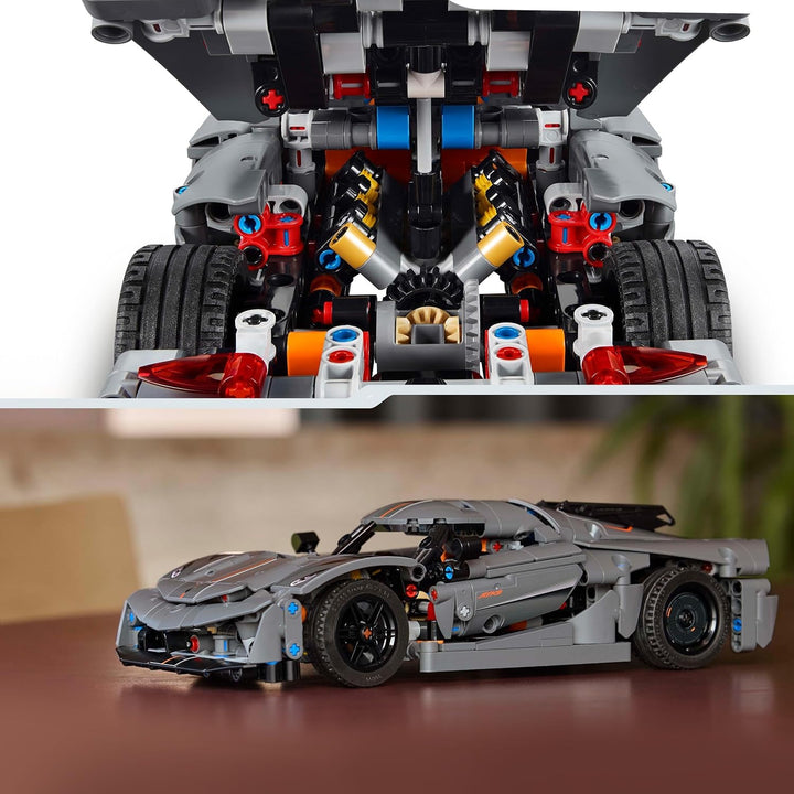 LEGO Technic Koenigsegg Jesko Absolut Grey Hypercar - Model Race Car Building Set for Ages 10+