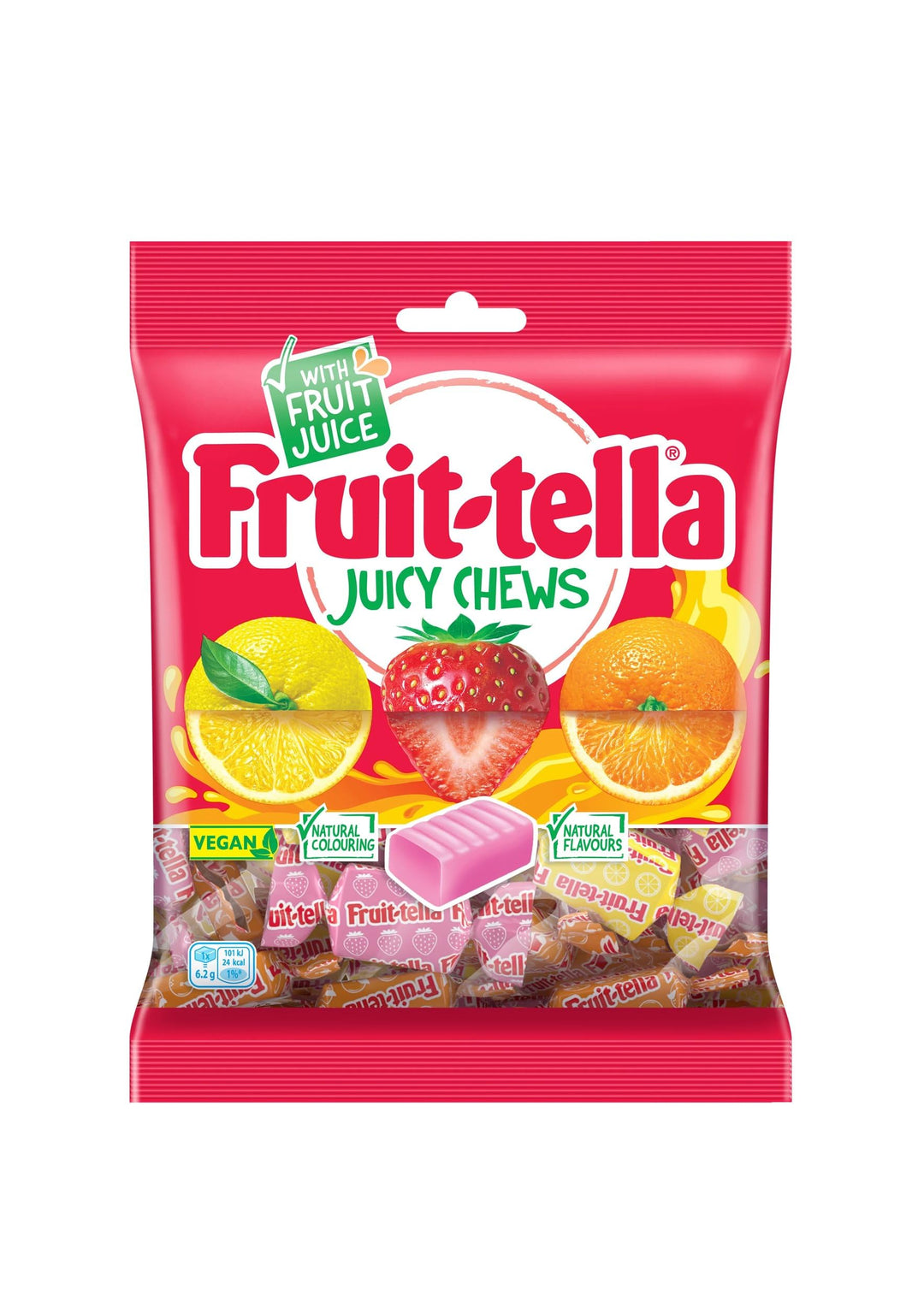 Fruittella Juicy Chews - Mixed Strawberry, Orange & Lemon Flavour Chewy Sweets (1.36kg)