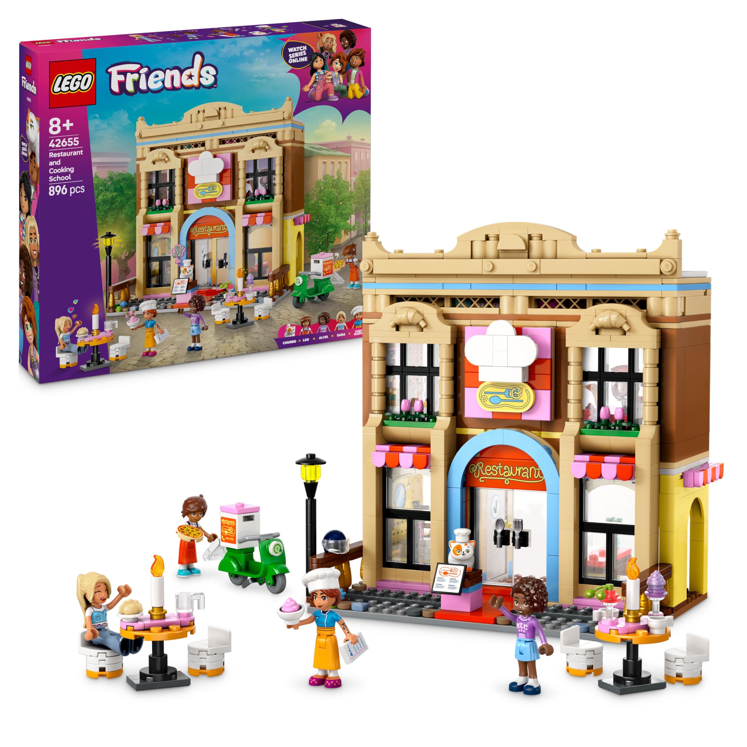 LEGO Friends Restaurant and Cooking School Playset - Building Toy for 8+ Year Olds 1