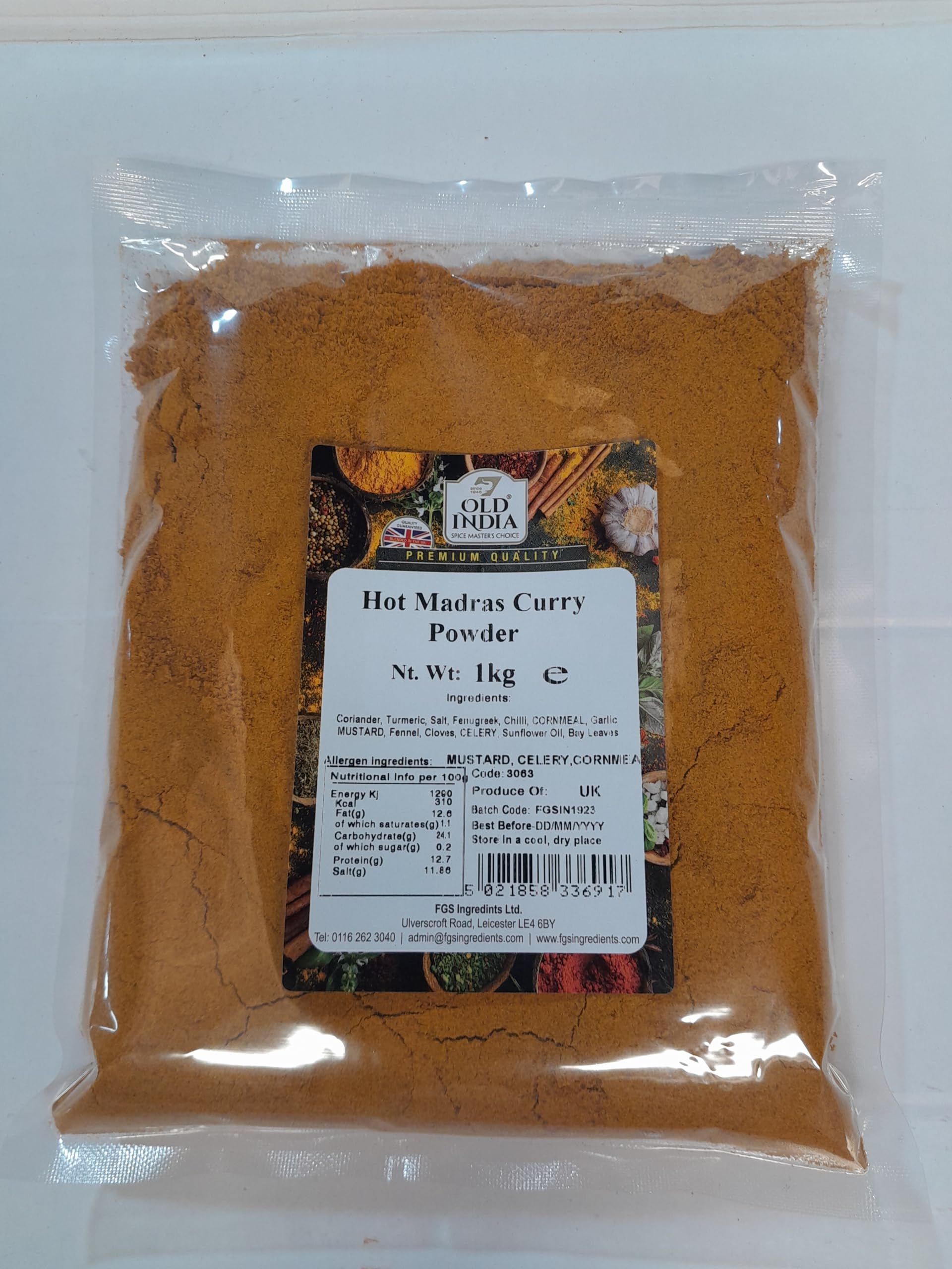 Old India Hot Madras Curry Powder - 100% Natural | 1 kg Pack | 2 Year Shelf Life 1