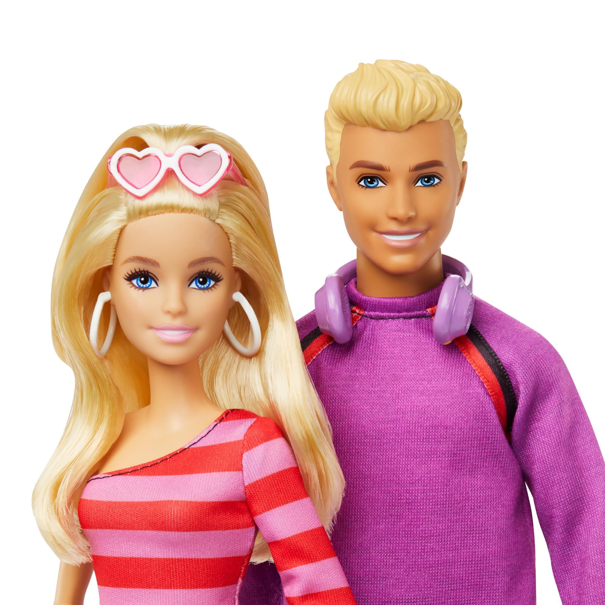 Barbie Fashionistas Roller-Skating Barbie & Ken 2-Doll Set with 6 Accessories | 65th Anniversary Collectible HXK90 4