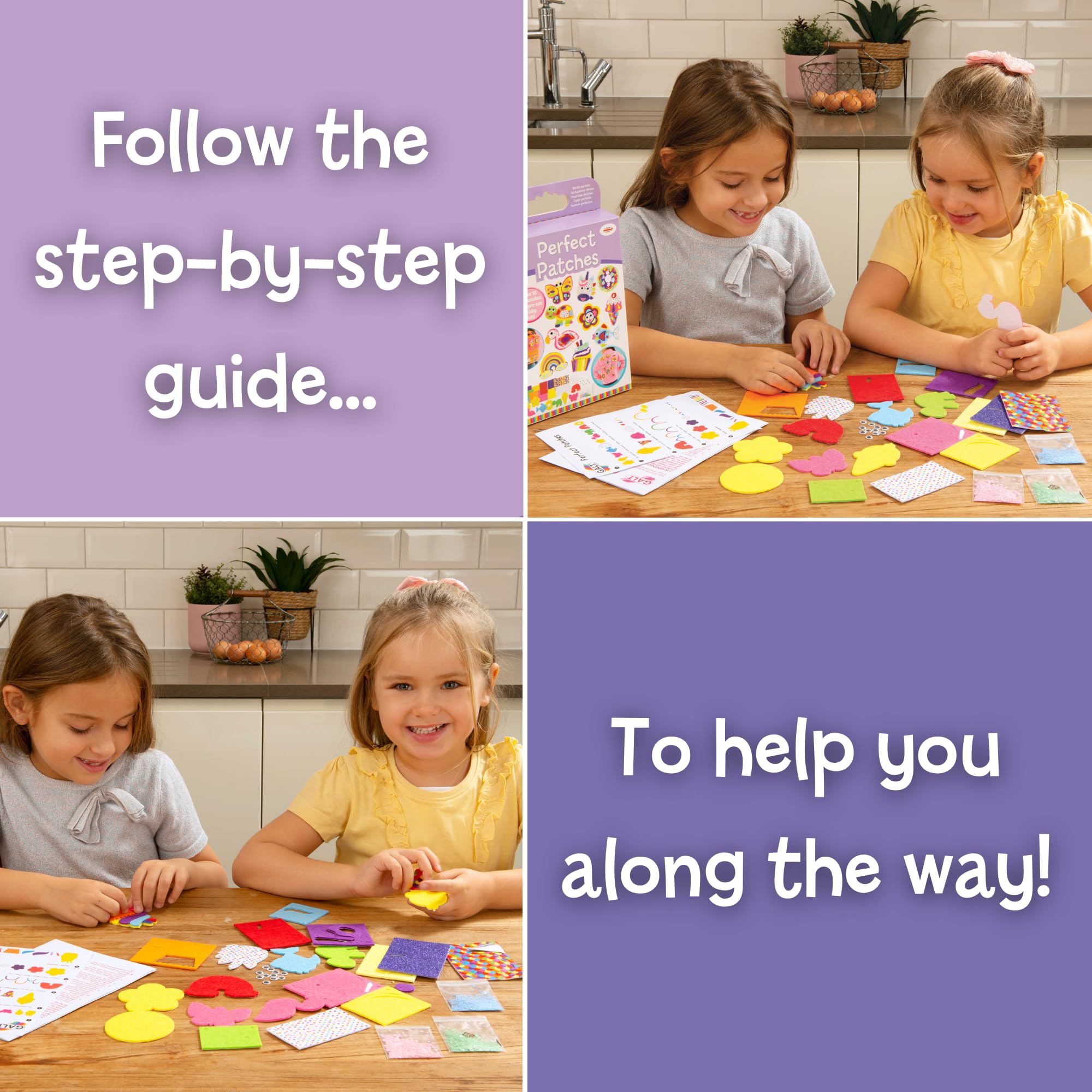 Galt Perfect Patches Arts and Crafts Kit - 10 Fun Fuzzy Felt Faces for Ages 5+ 13