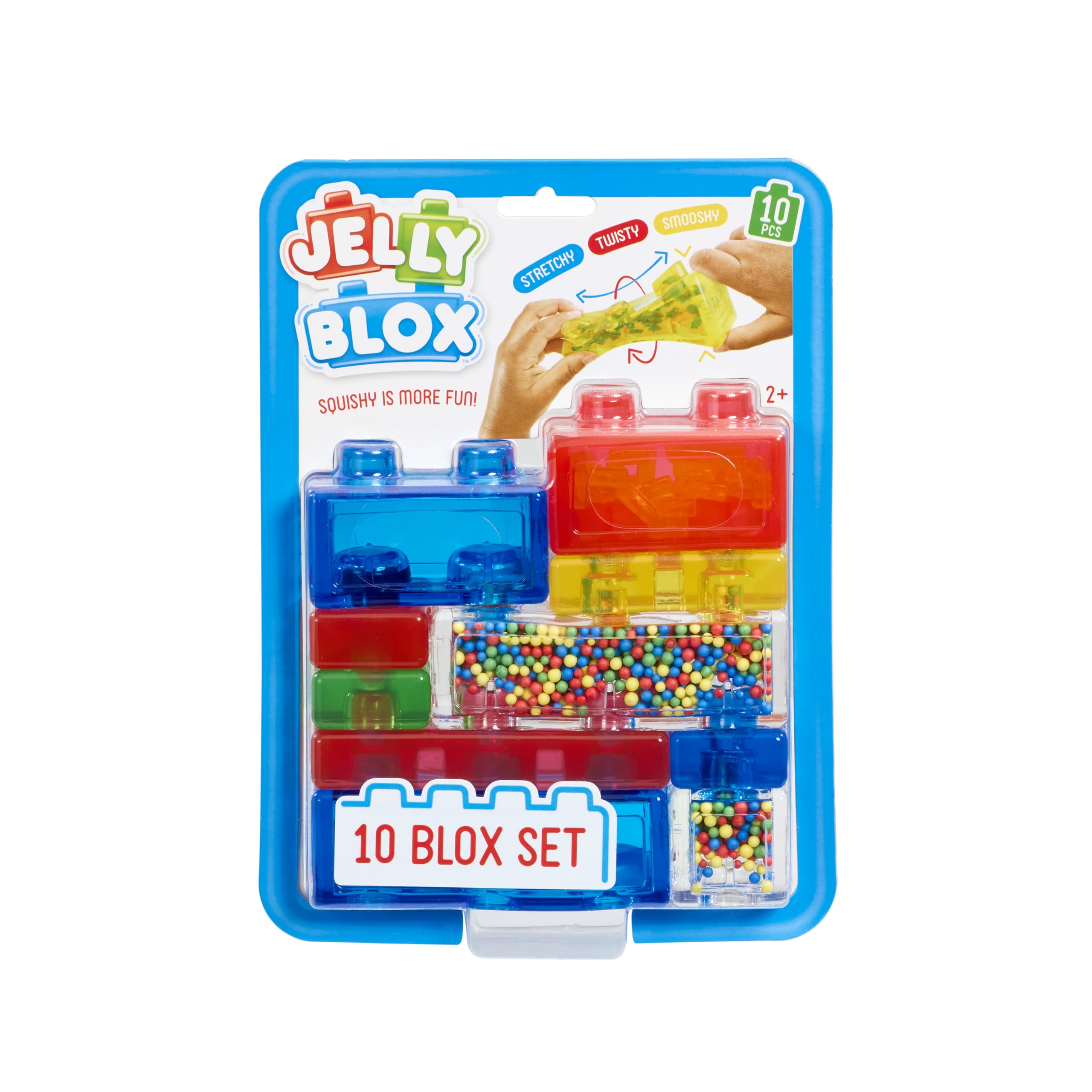 Jelly Blox - 10 Blox Set for Toddlers & Preschoolers | Squishy Building Fun 1