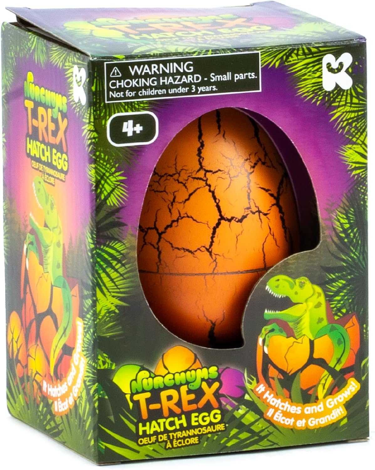 Keycraft Nurchums Large T-Rex Hatching Egg - Grow & Hatch Dinosaur Toy for Kids 1