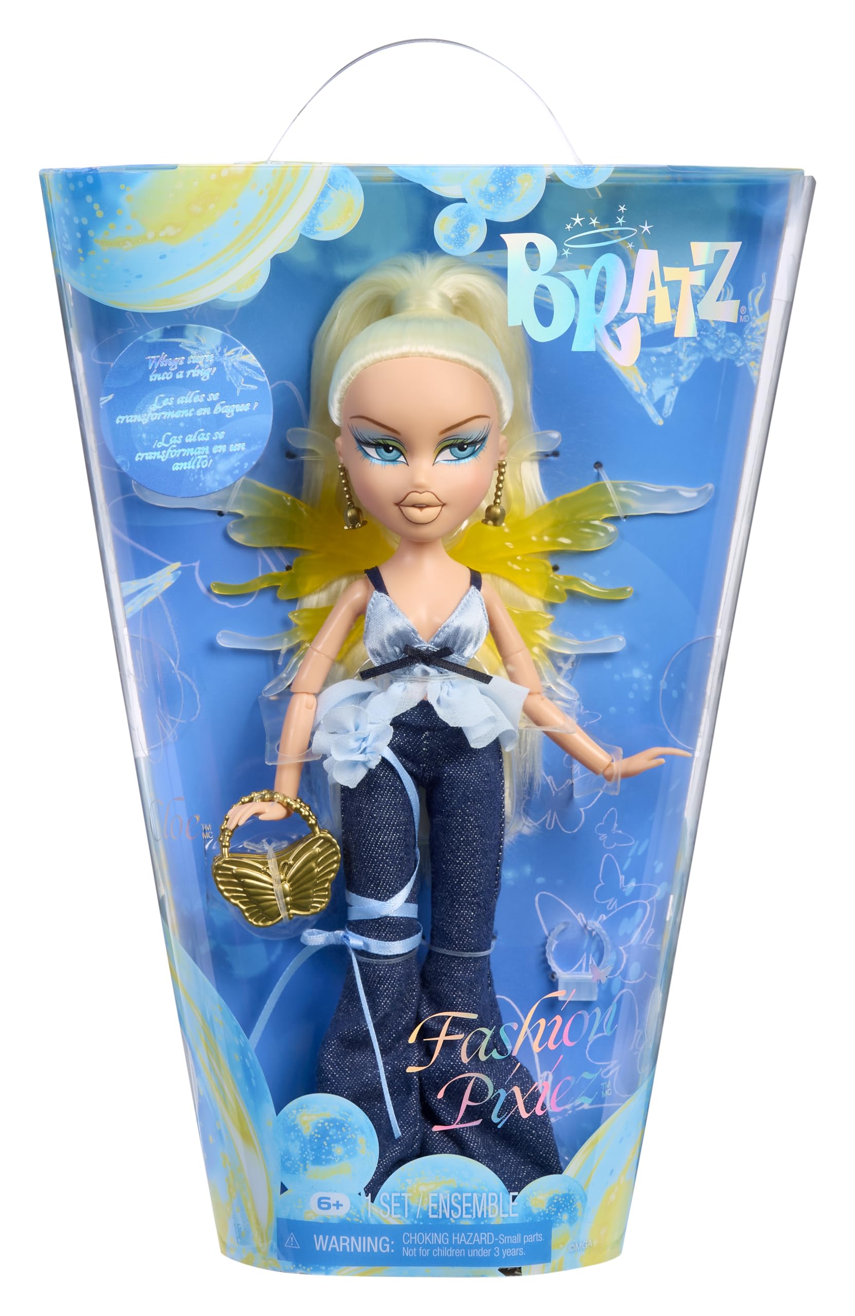 Bratz Fashion Pixiez Cloe - Collectible Fantasy Doll with Transformable Wings Ring & Fashion Accessories 1