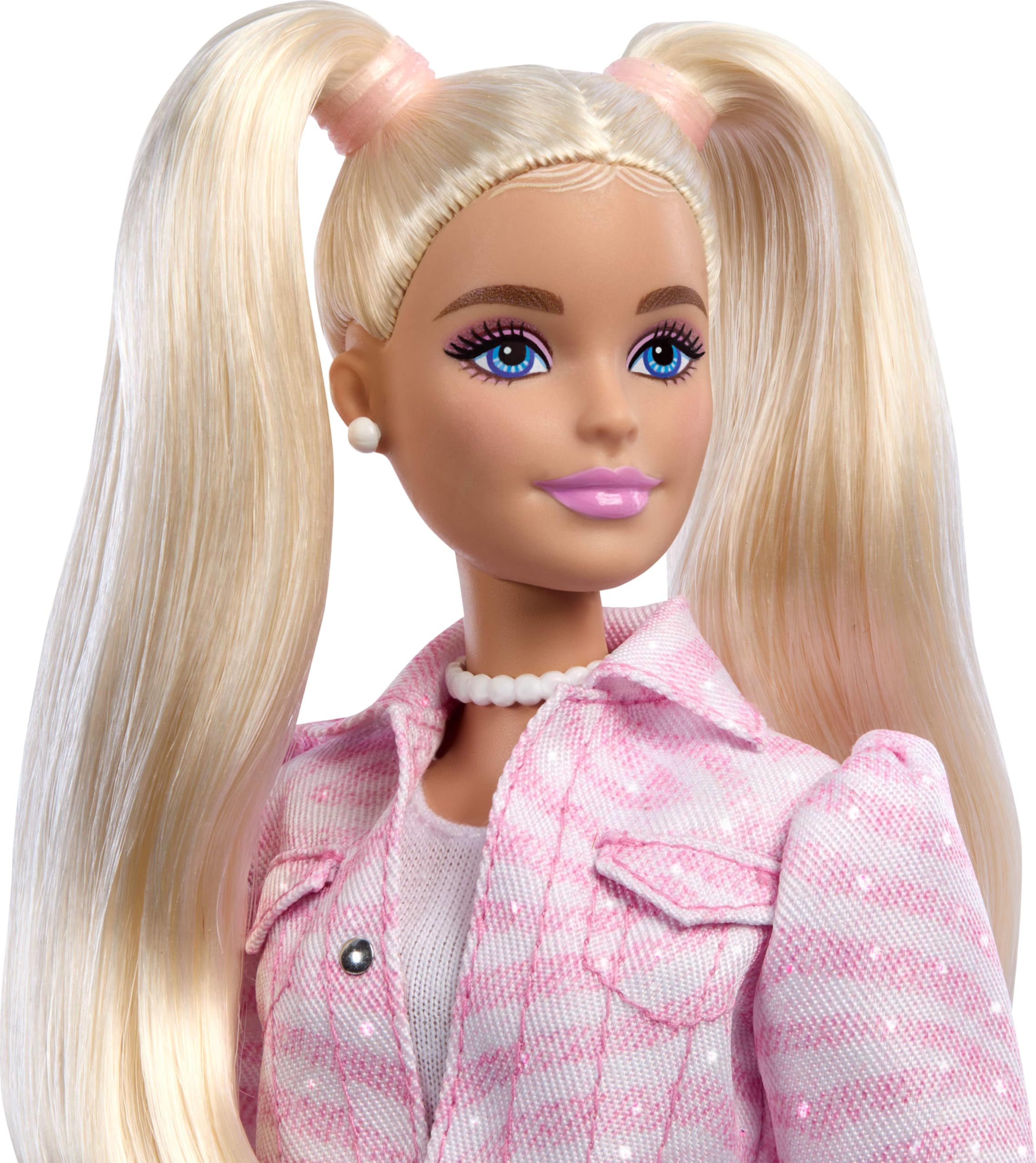Barbie Deluxe Style Doll JJN69 - Pink Denim Outfit | Blonde Hair | Bendable Joints | Ages 4+ 3