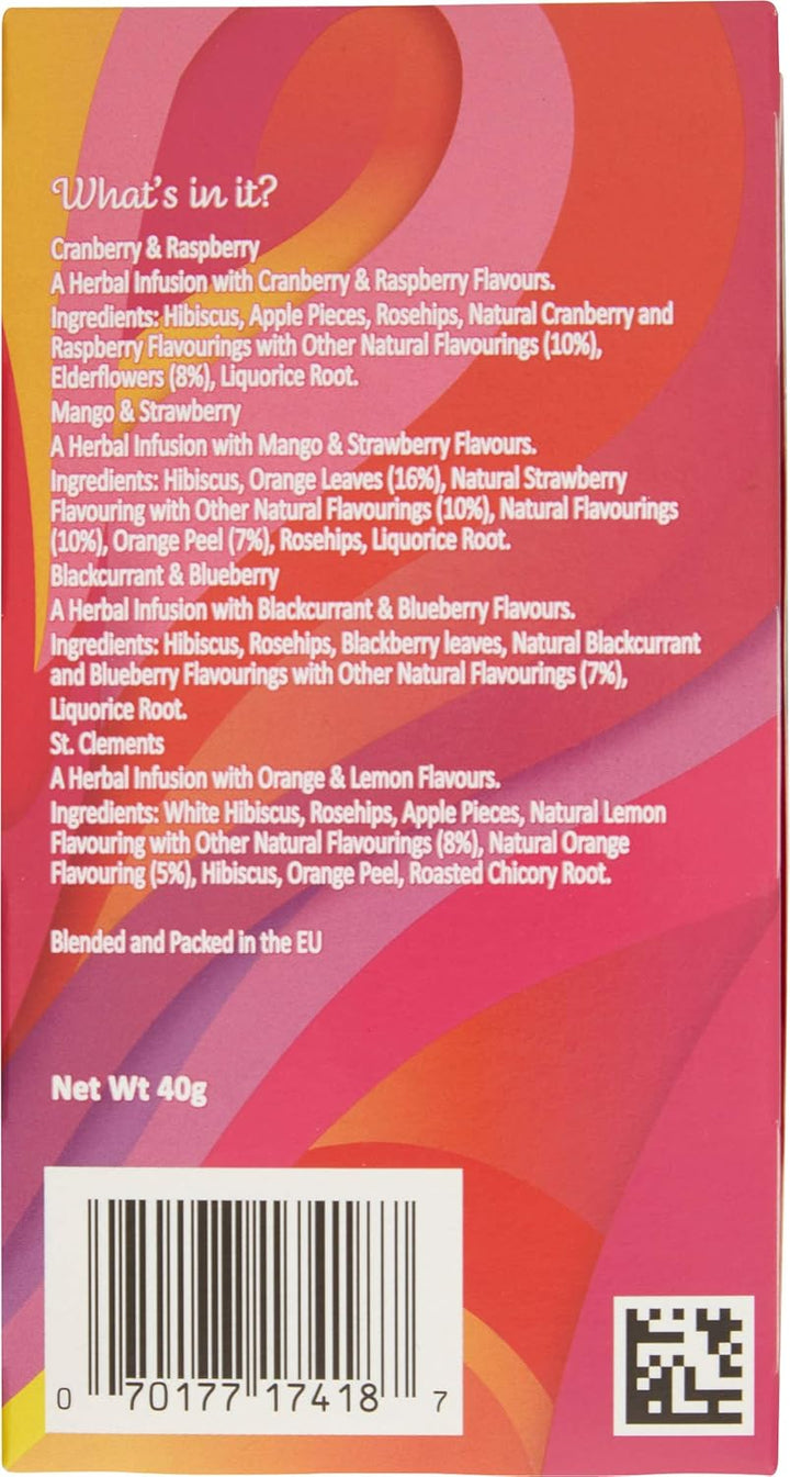 Twinings Fruit Selection Mixed Set of 80 Tea Bags (4 x 20 Tea Bags)