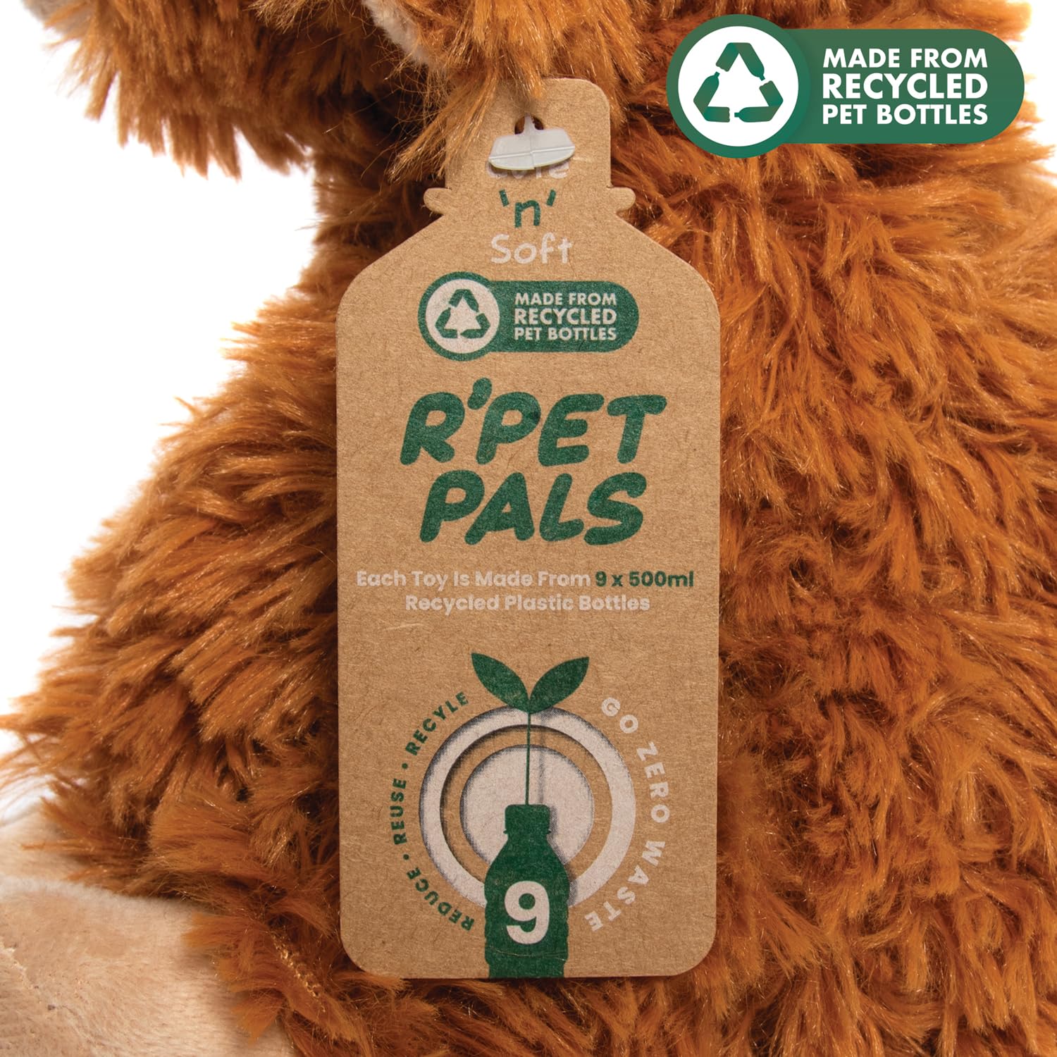 Lesser & Pavey RPET Pals Hughie Sitting Cow - Eco-Friendly Plush Stuffed Animal 6