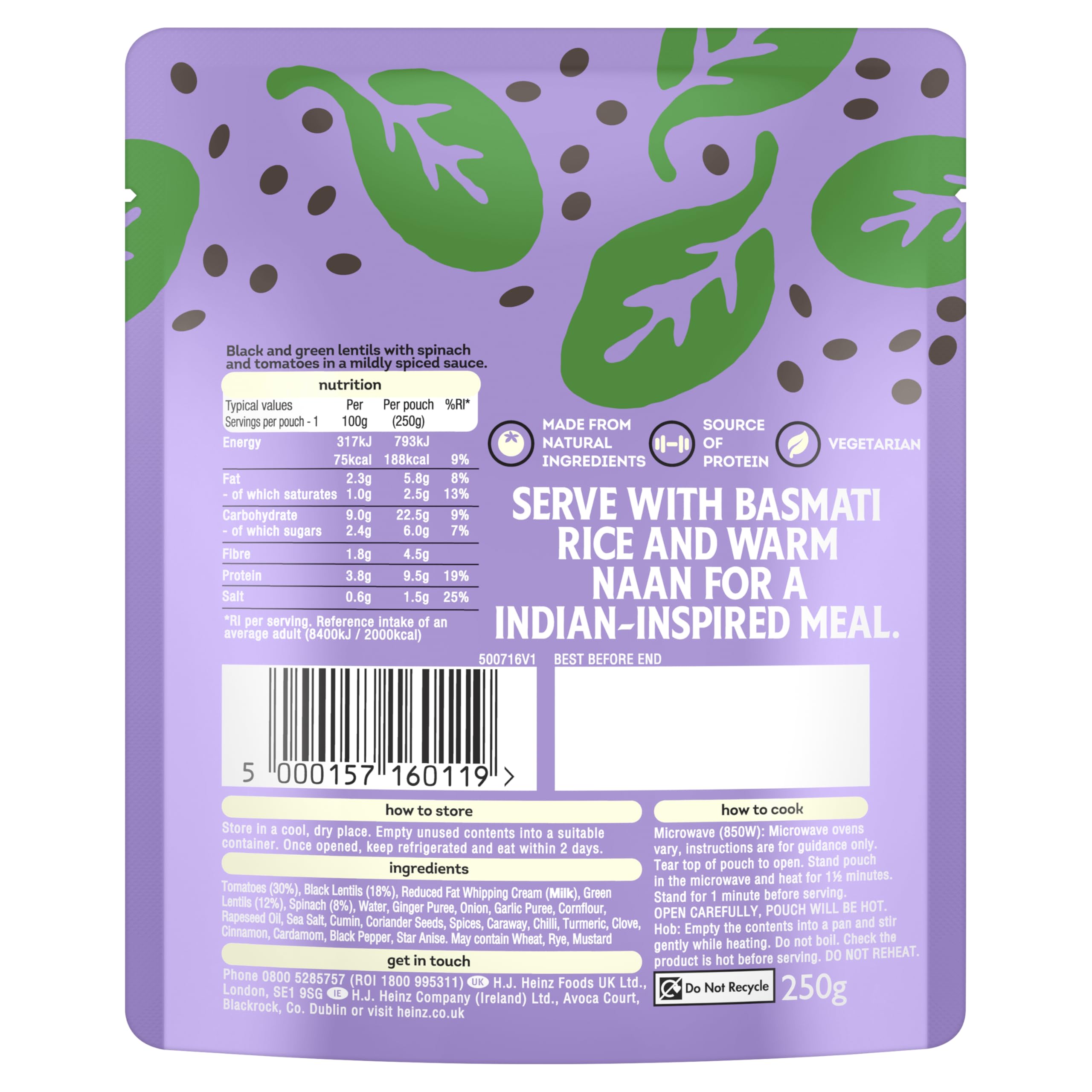 HEINZ Tomato Cannellini Beans with Onion and Garlic - Ready in 1.5 Mins | Source of Protein 3