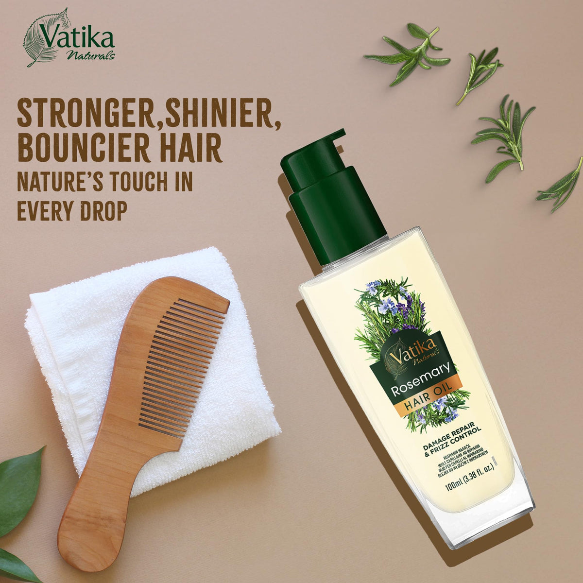 Vatika Naturals Rosemary Hair Oil - Deep Nourishment & Scalp Soothing | 100 ml