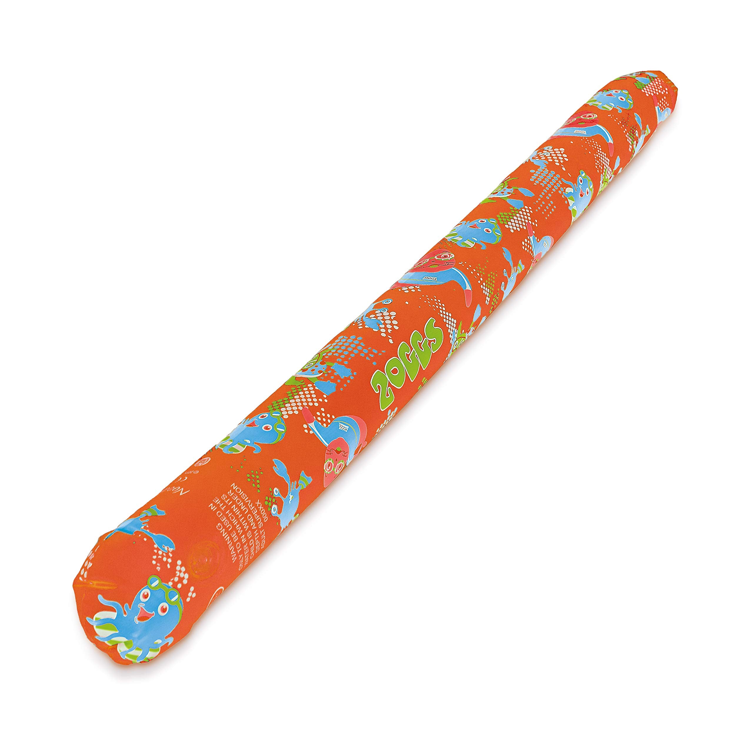 Zoggs Inflatable Swim Noodle - Learn to Swim Aid | 115 cm Length | Orange Zoggy Print 1