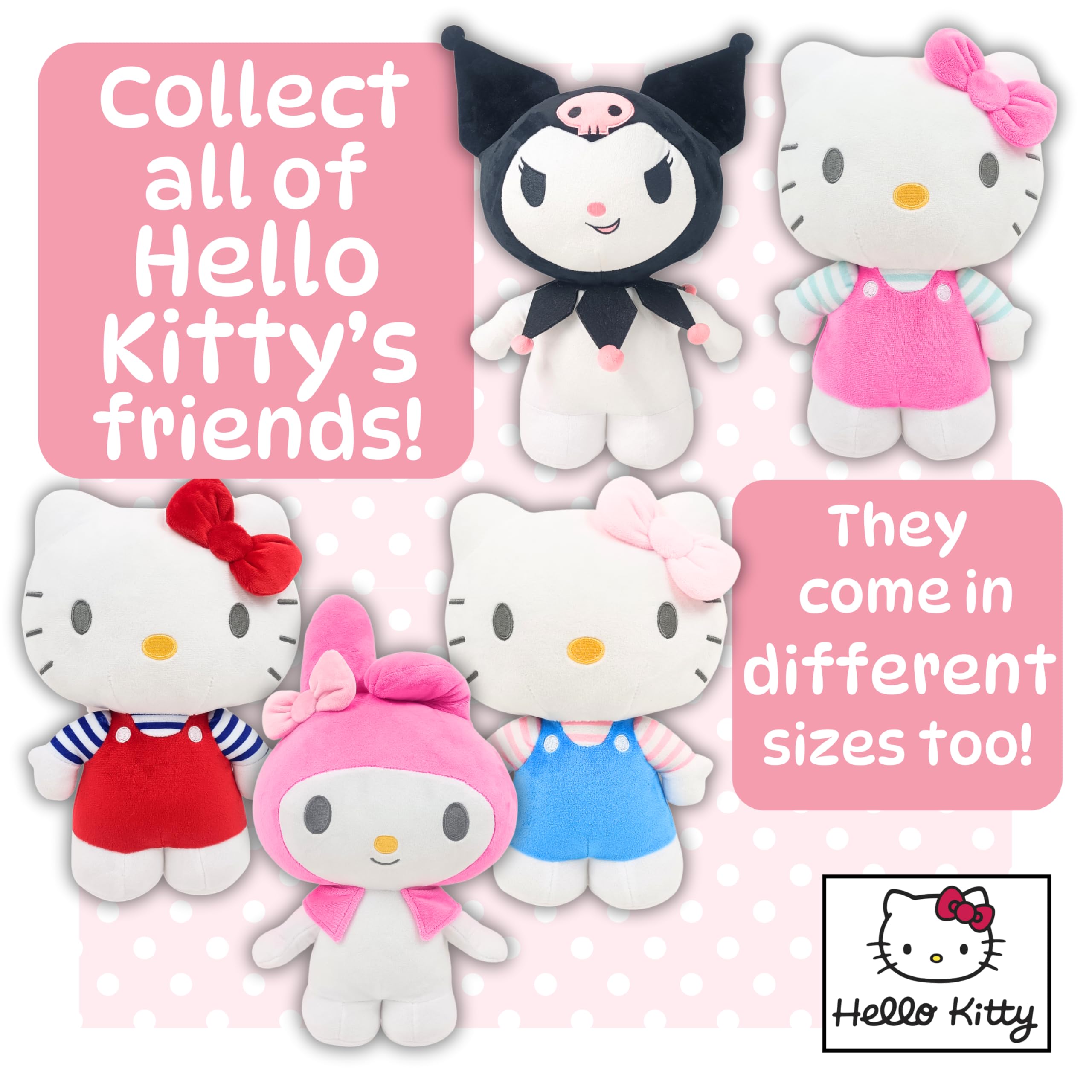 Hello Kitty Official Plush - 30 CM Large Standing Red 11