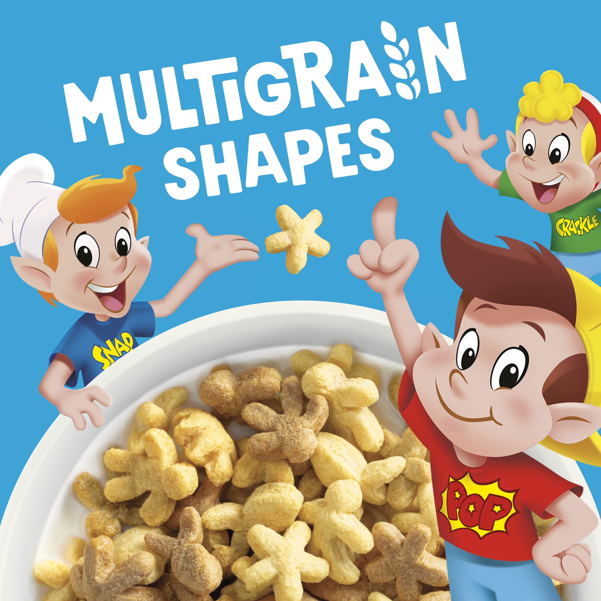 Kellogg's Rice Krispies Multigrain Shapes Cereal - High in Fibre, Sweetened Rice & Oat Shapes | 350g 8