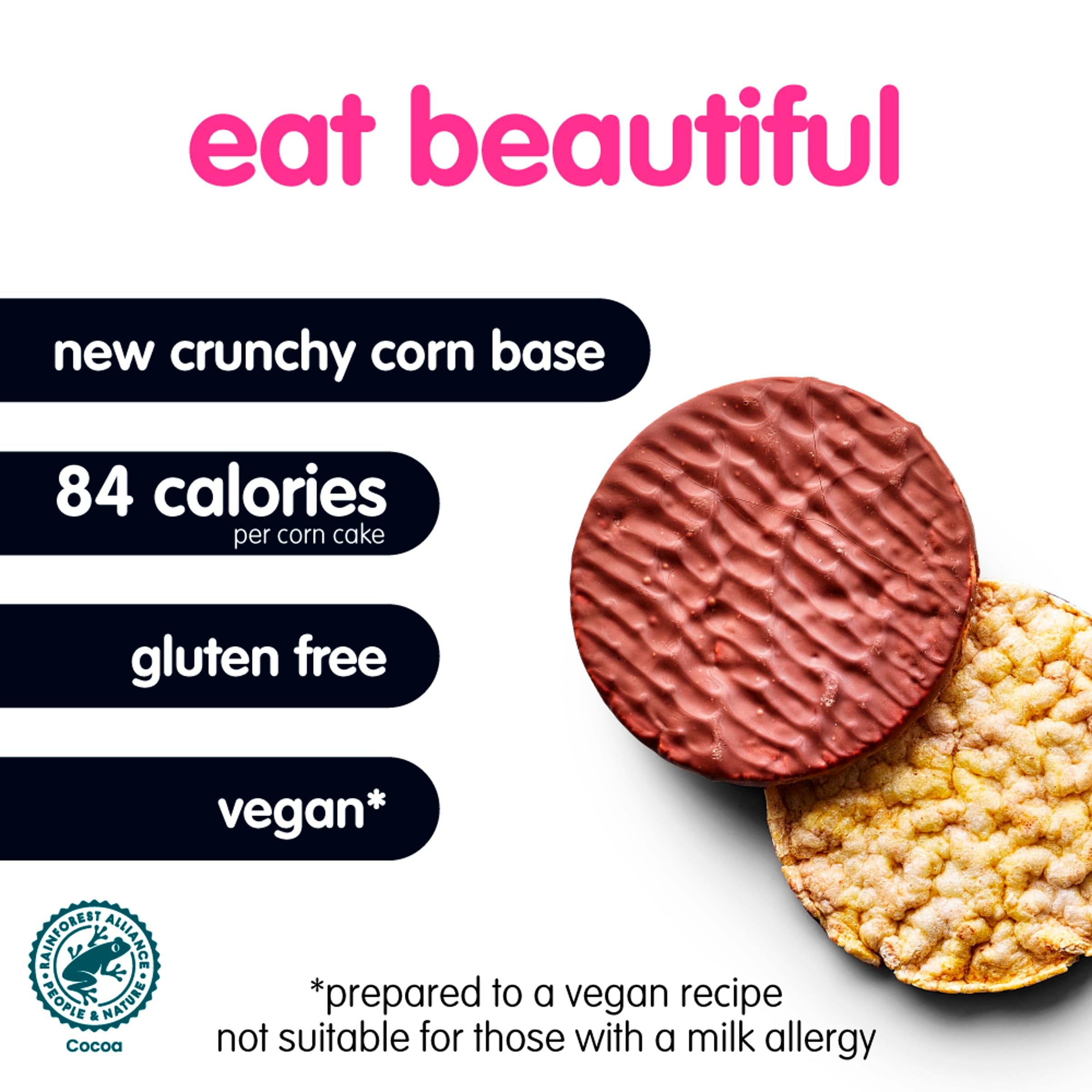 Itsu Dark Chocolate Corn Cakes 34g | Gluten Free | Healthy Snack | Pack of 15 5