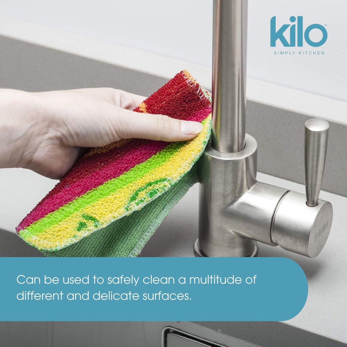 Kilo Scrubby Plus Non-Scratch Scourer - 17 x 14 cm Cotton