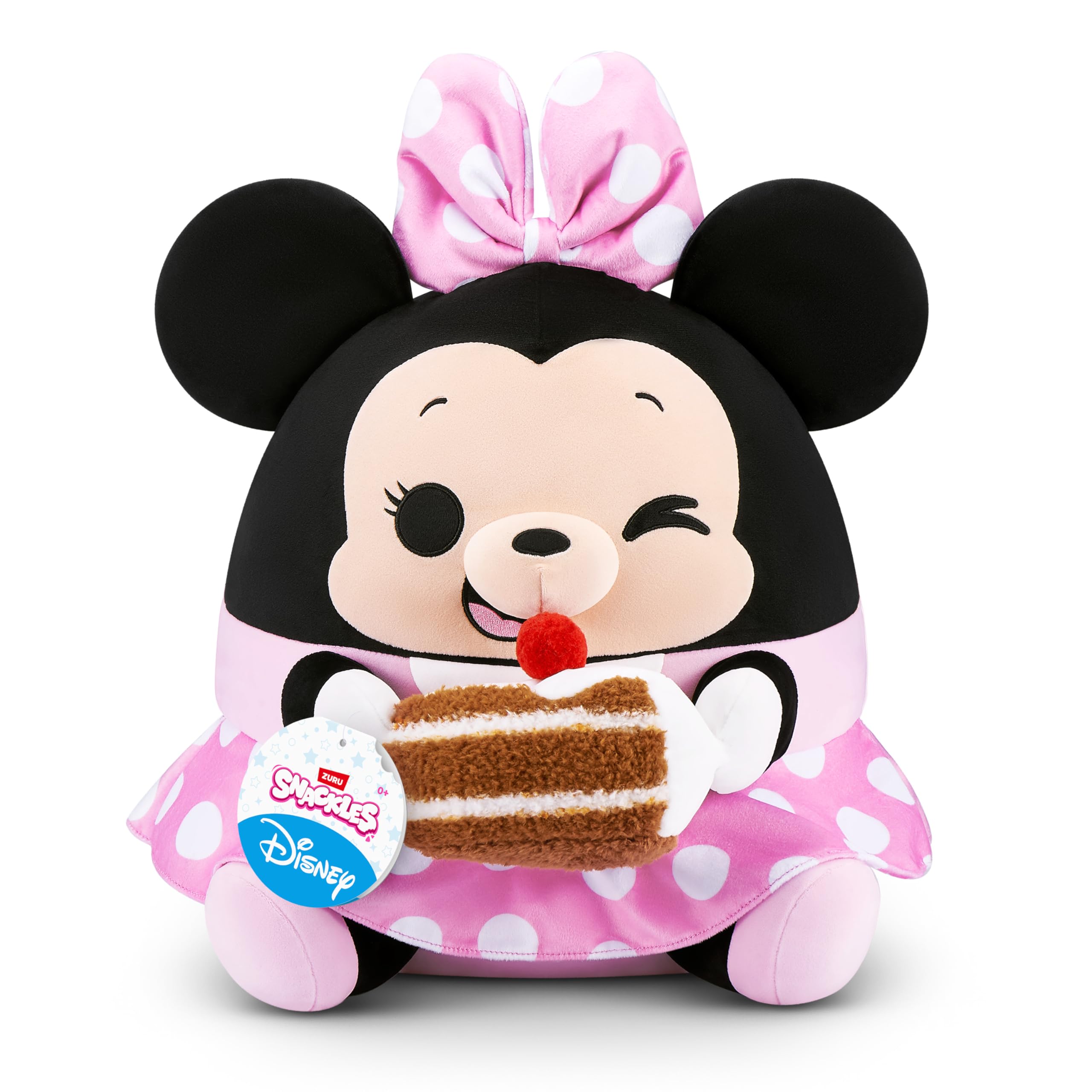 Snackles Disney Minnie 14-inch Plush with Snack Accessory - Super-Soft Huggable Stuffed Toy 1